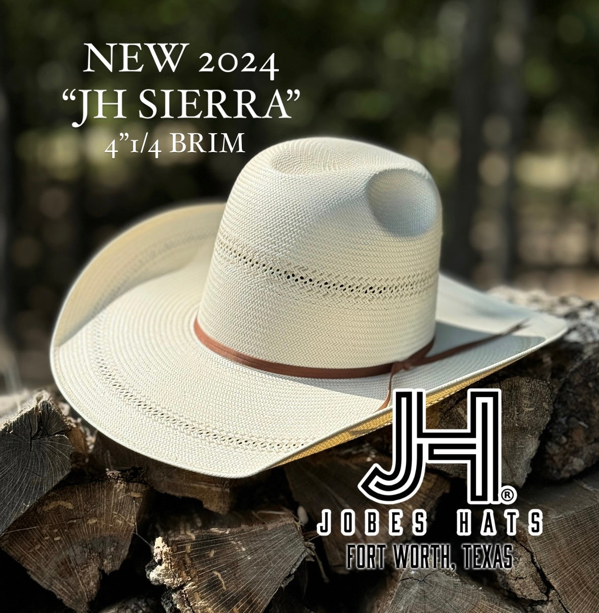 2024 Jobes Hats Straw Hat “SIERRA” 4”1/4 Brim (Comes open  display picture 2