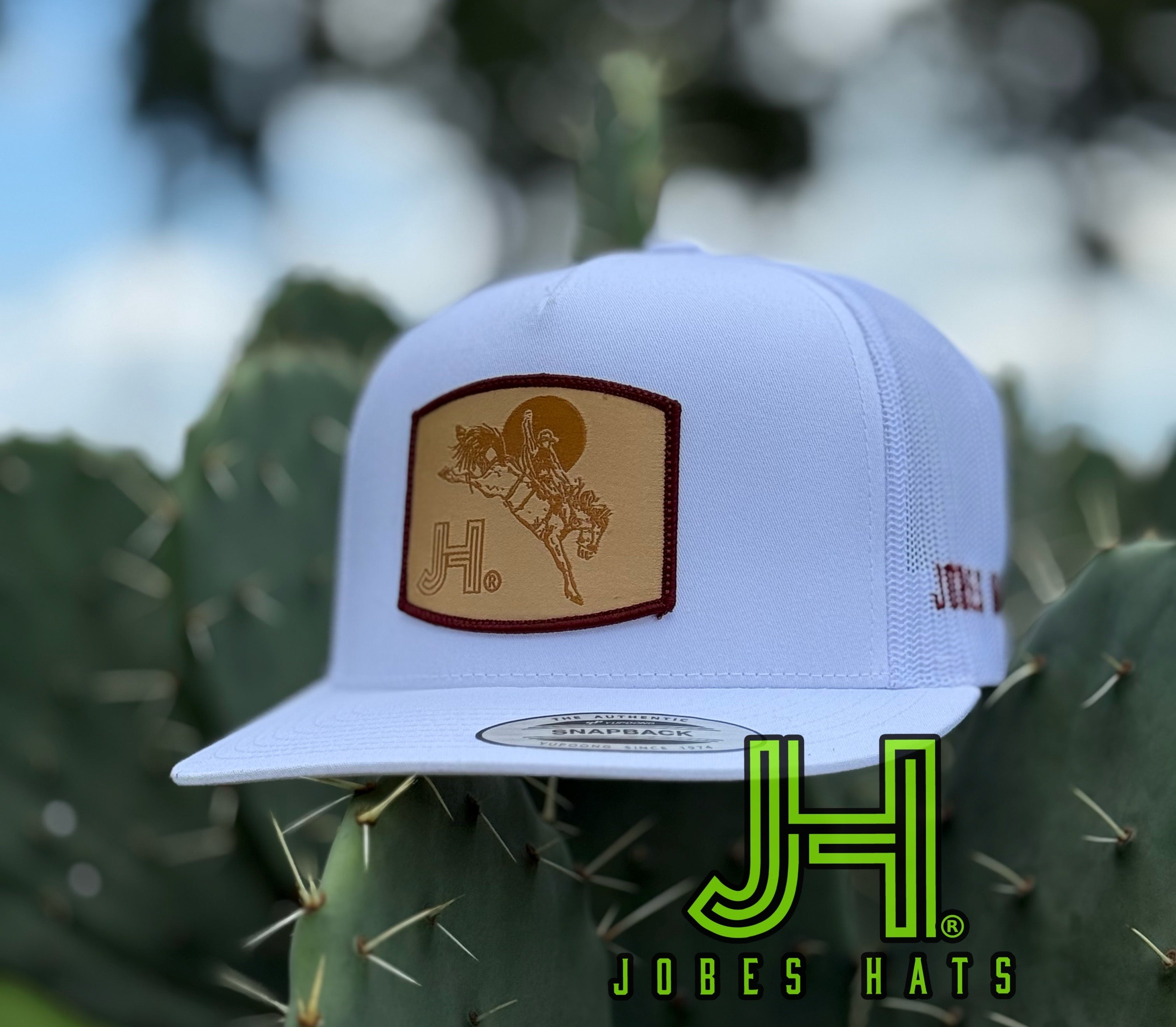 New 2025 JH Cap-All White Bucker patch – Jobes Hats, LLC