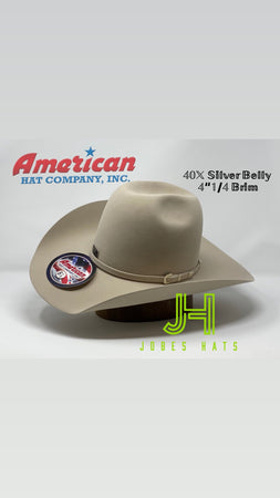 American Hat Co Felt 40X Silverbelly 4" 1/4 Brim-American Hat Co-Jobes Hats