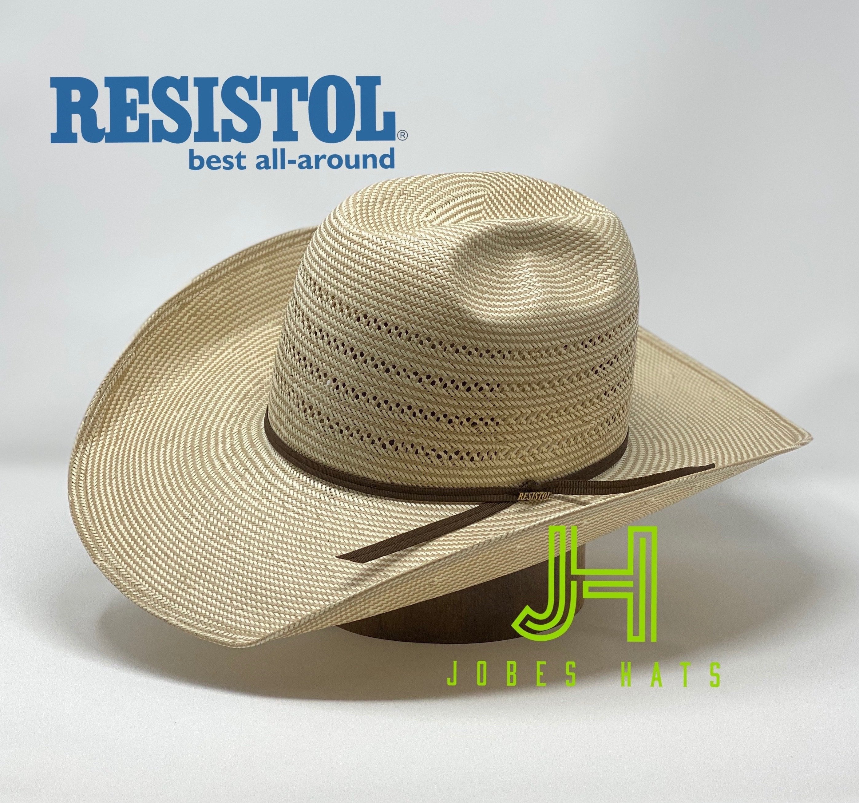 Resistal Straw Hat - Size 6 3/4 Resistol Reins 20X Straw Cowboy Hat – McKinney Hat Company main image 3