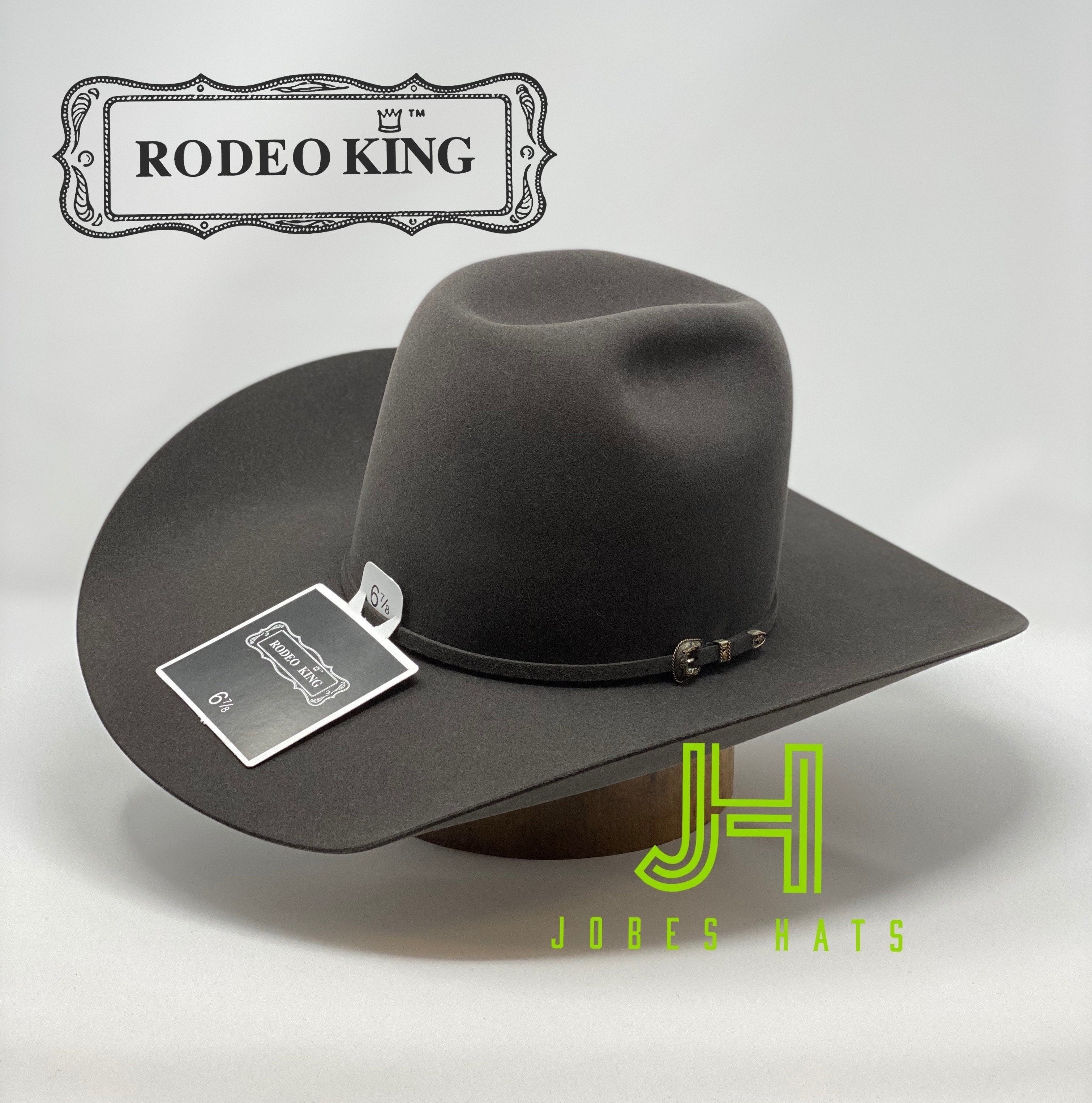 Rodeo King Felt 7X Charcoal 4" 1/2 Brim 6" Crown - Jobes Hats