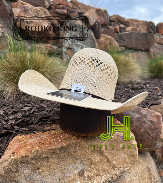 2021 Rodeo King Straw “Jute“ 4”1/4 brim open and flat) Jobes