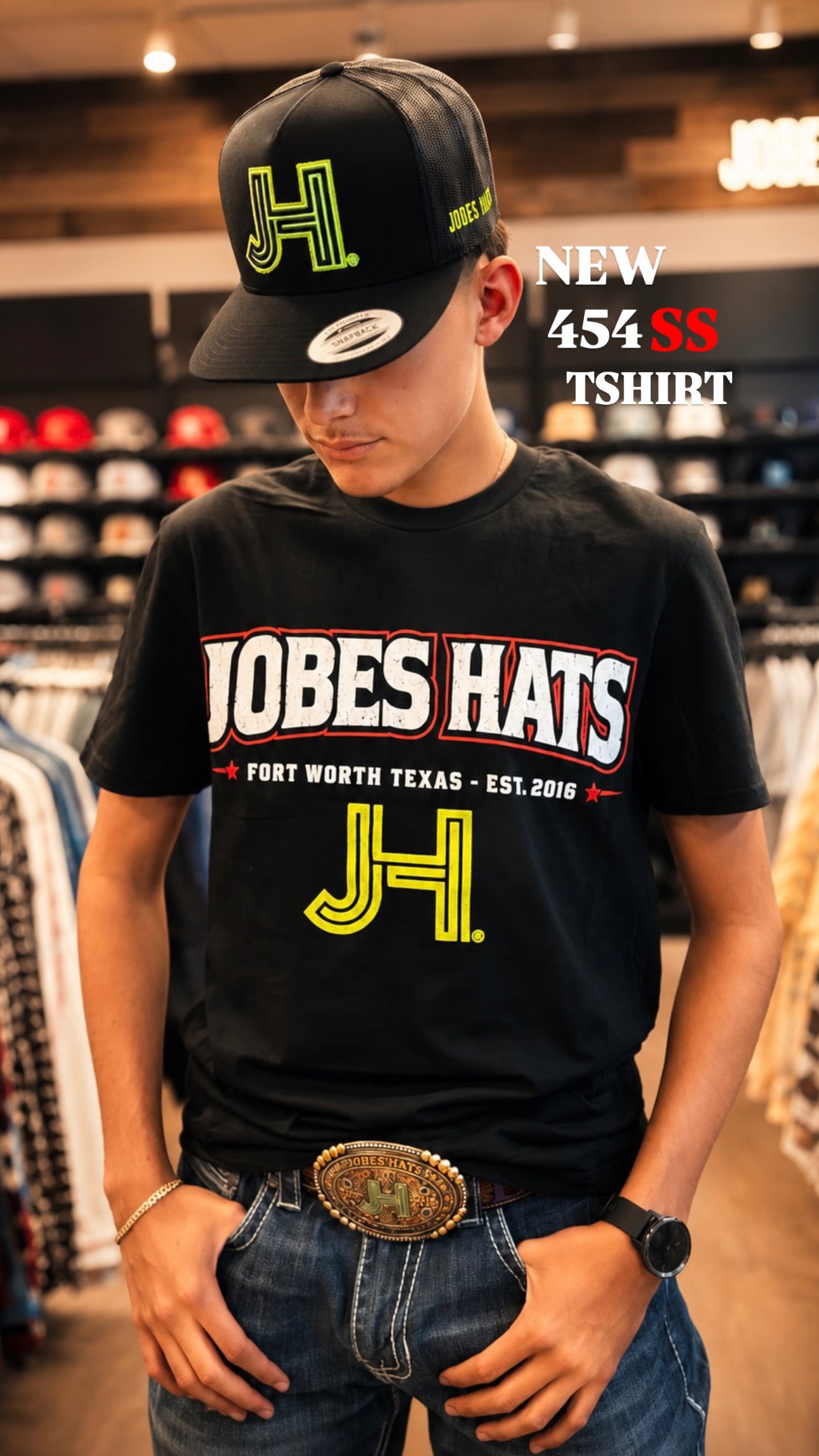 New JH 454 SS Tshirt/ Black