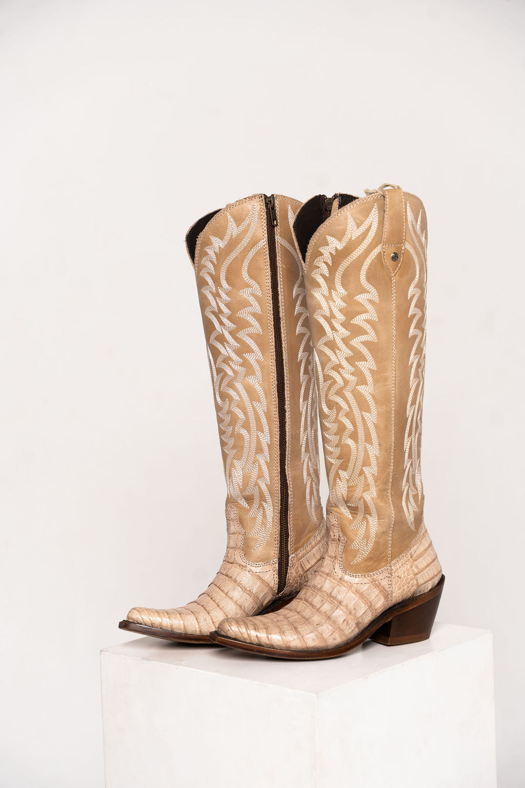 JH Exclusive-Caiman Bone -Womens Boots