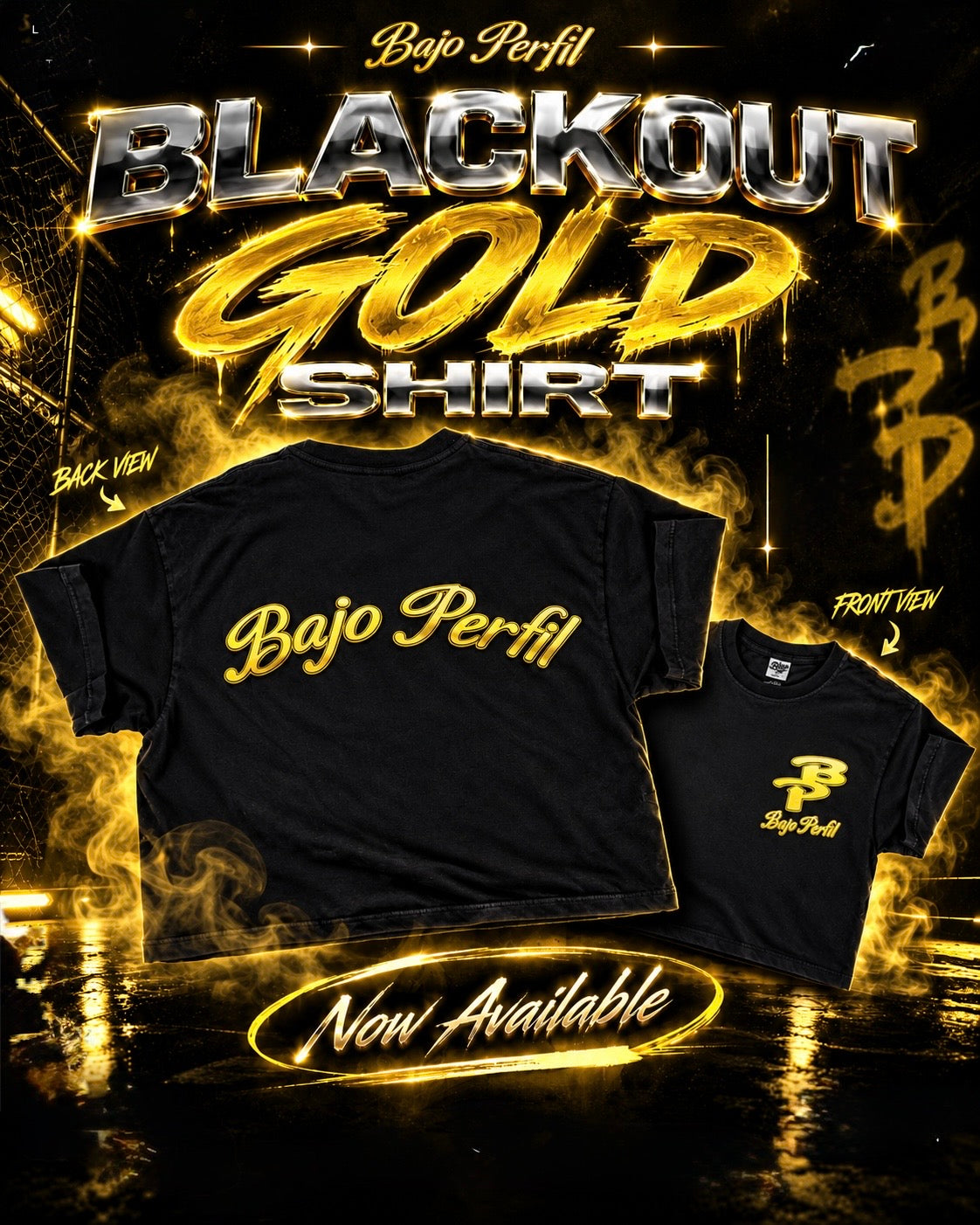 BP blackout gold shirt