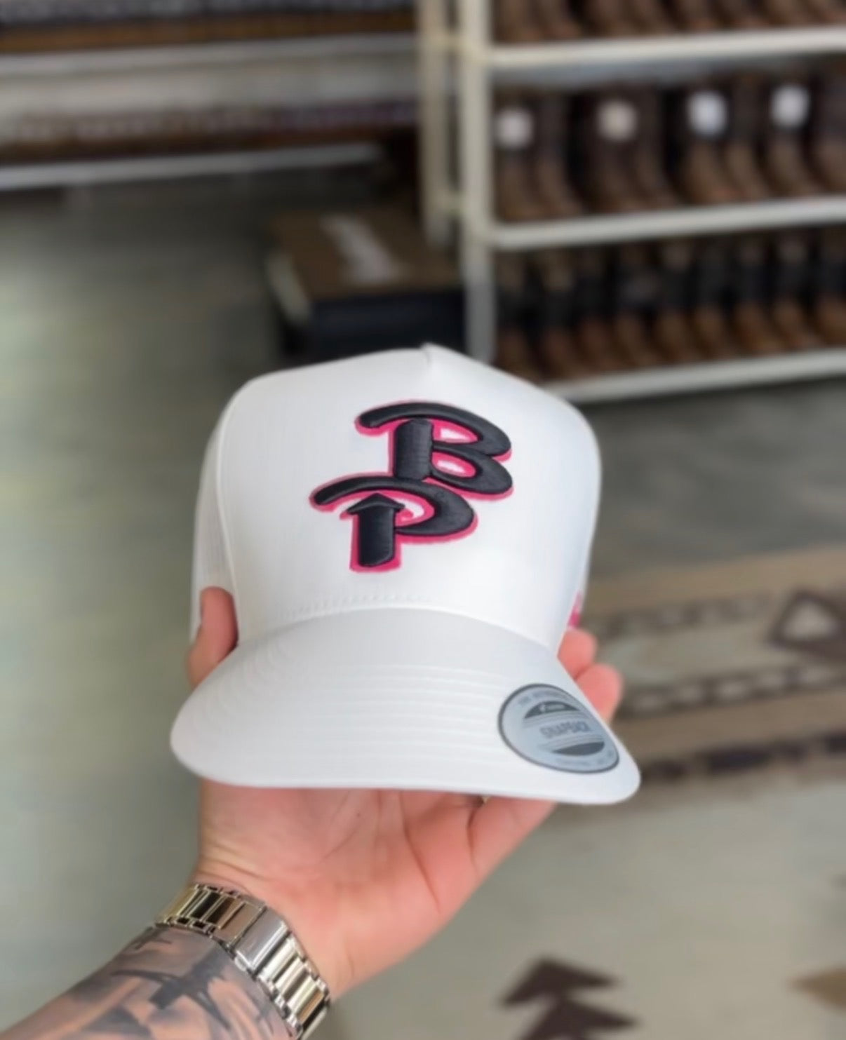 New BP White Valentines Edition Cap - Jobes Hats, LLC