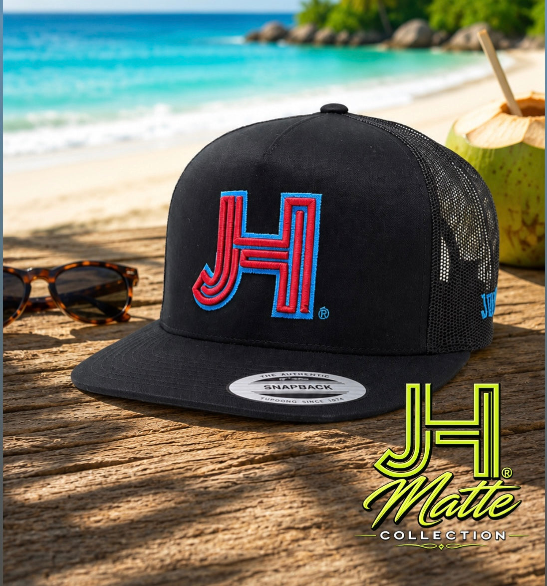 New 2026 Matte Collection- All Black Red/Blue outline