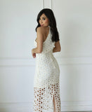 JH Womens Venice Crochet Maxi Dress  #2805