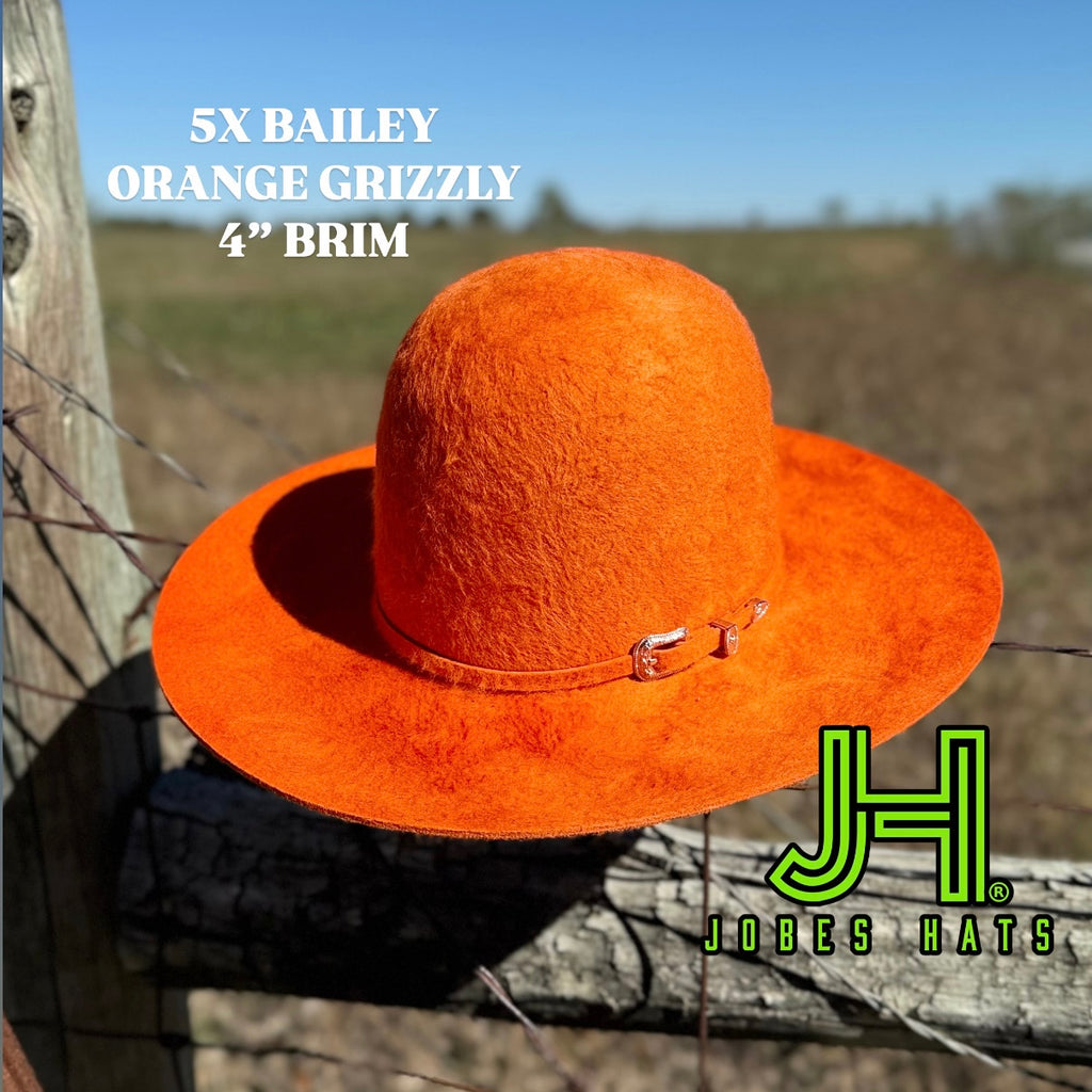 New 2025 Bailey 5X Fur Felt Orange Grizzly 4” Brim and 6  display picture 1