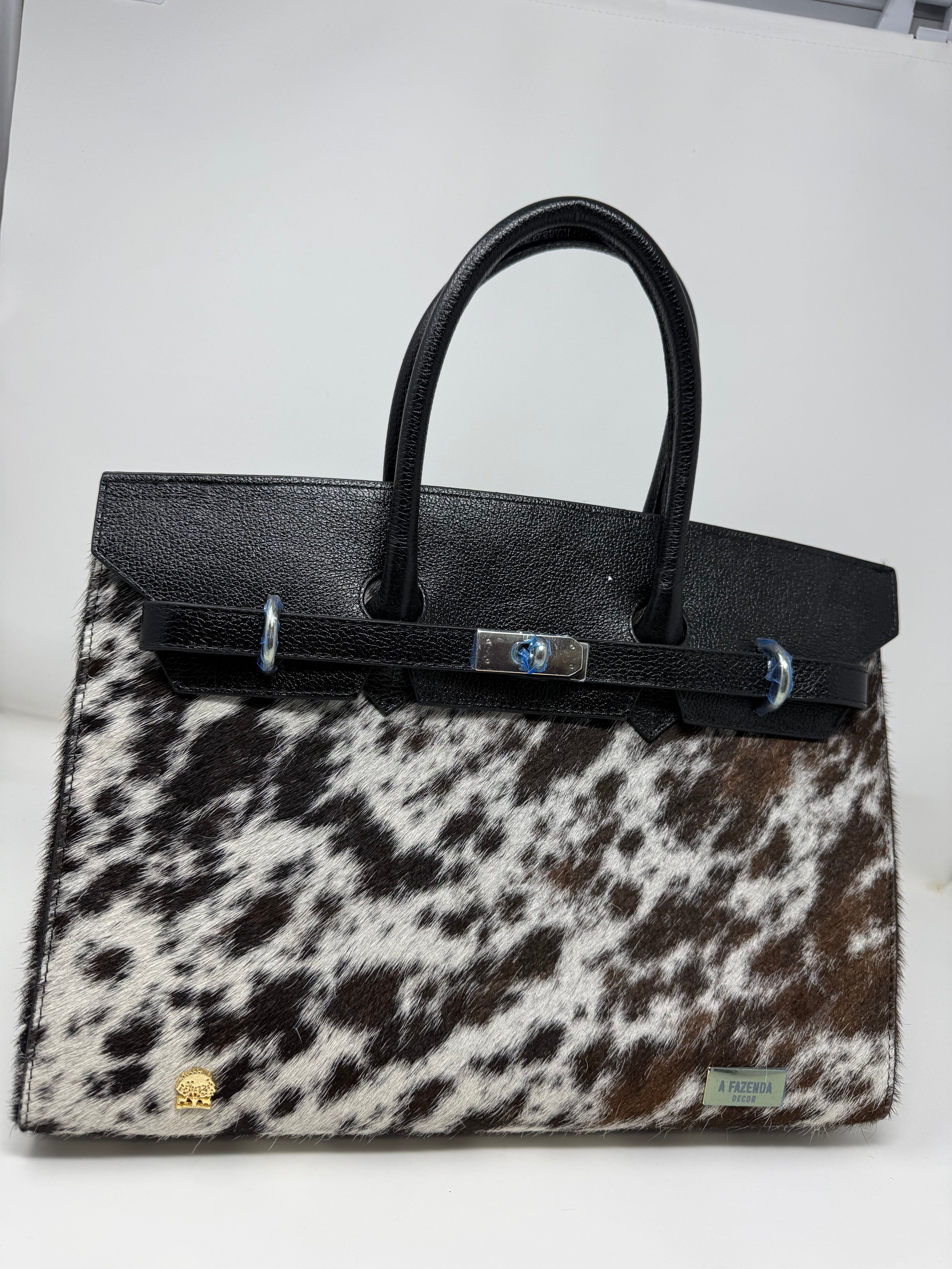 Hanna Genuine Cowhide Birkin Bag Purse #22