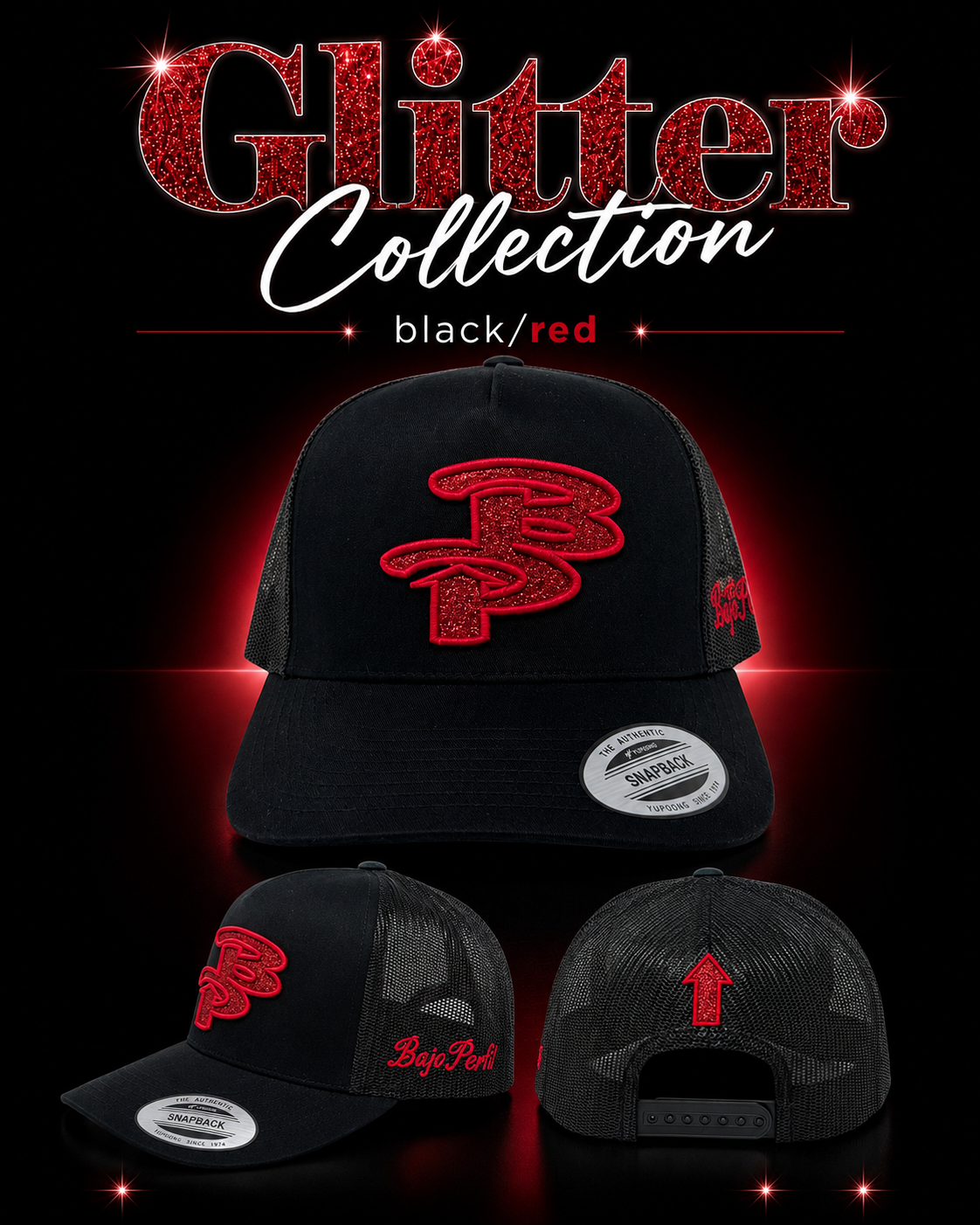 BP Glitter black/red