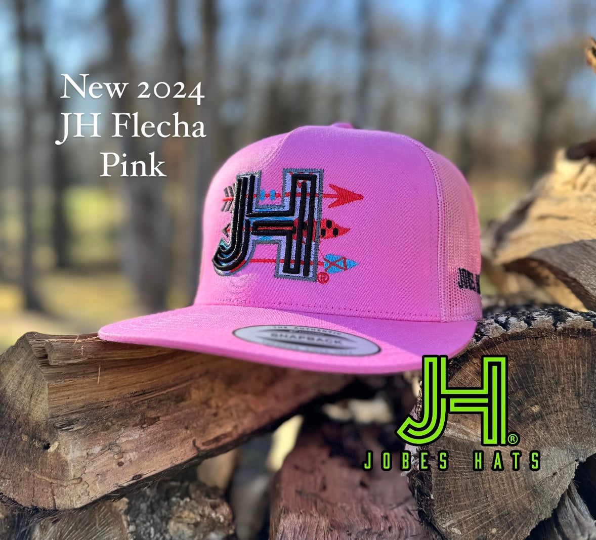 NEW 2024 JH Cap- All Pink JH Flecha cap - Jobes Hats, LLC