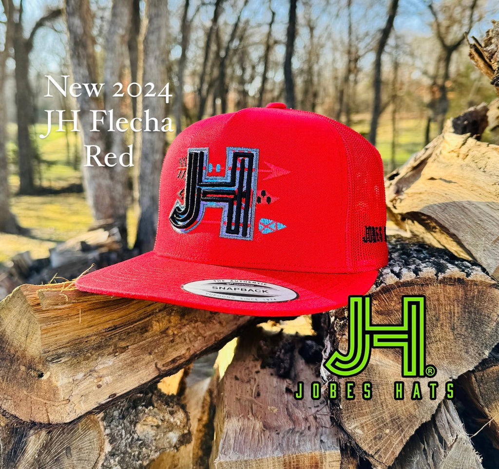 NEW 2024 JH Cap- All Red JH Flecha cap - Jobes Hats, LLC