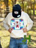 2023 December Collection JH Aztec Hoodie Oatmeal