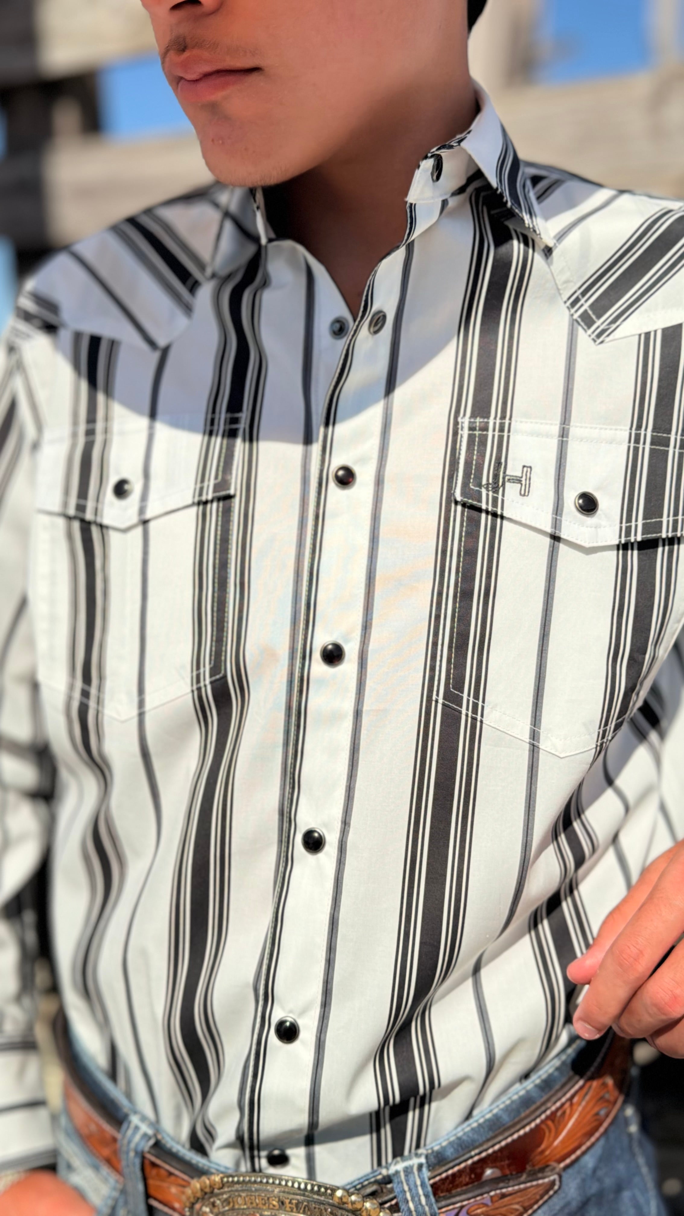 New JH Shirt Retro Collection Black/White (Small Stripes)