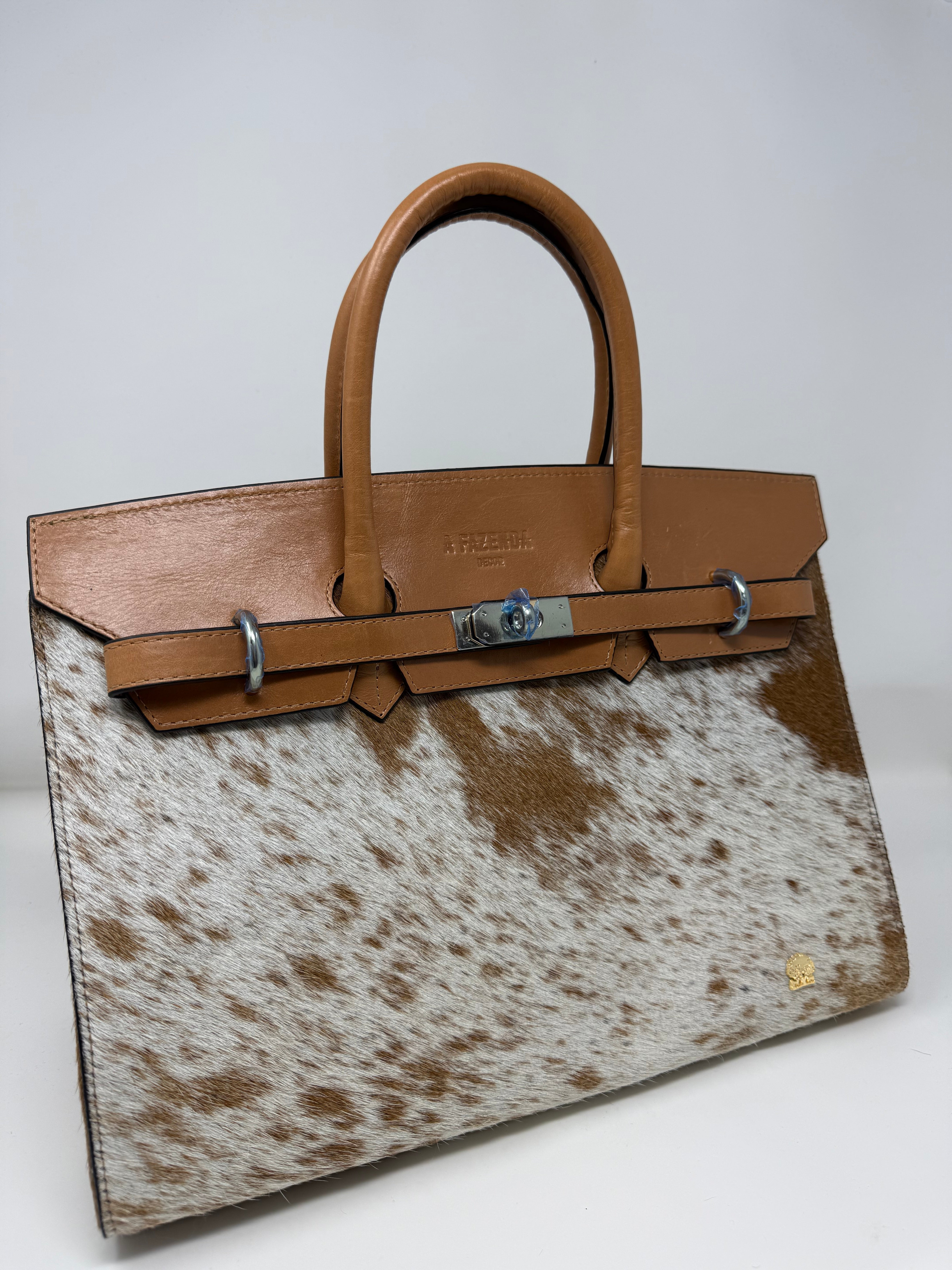 Hanna Genuine Cowhide Birkin Bag Purse #24