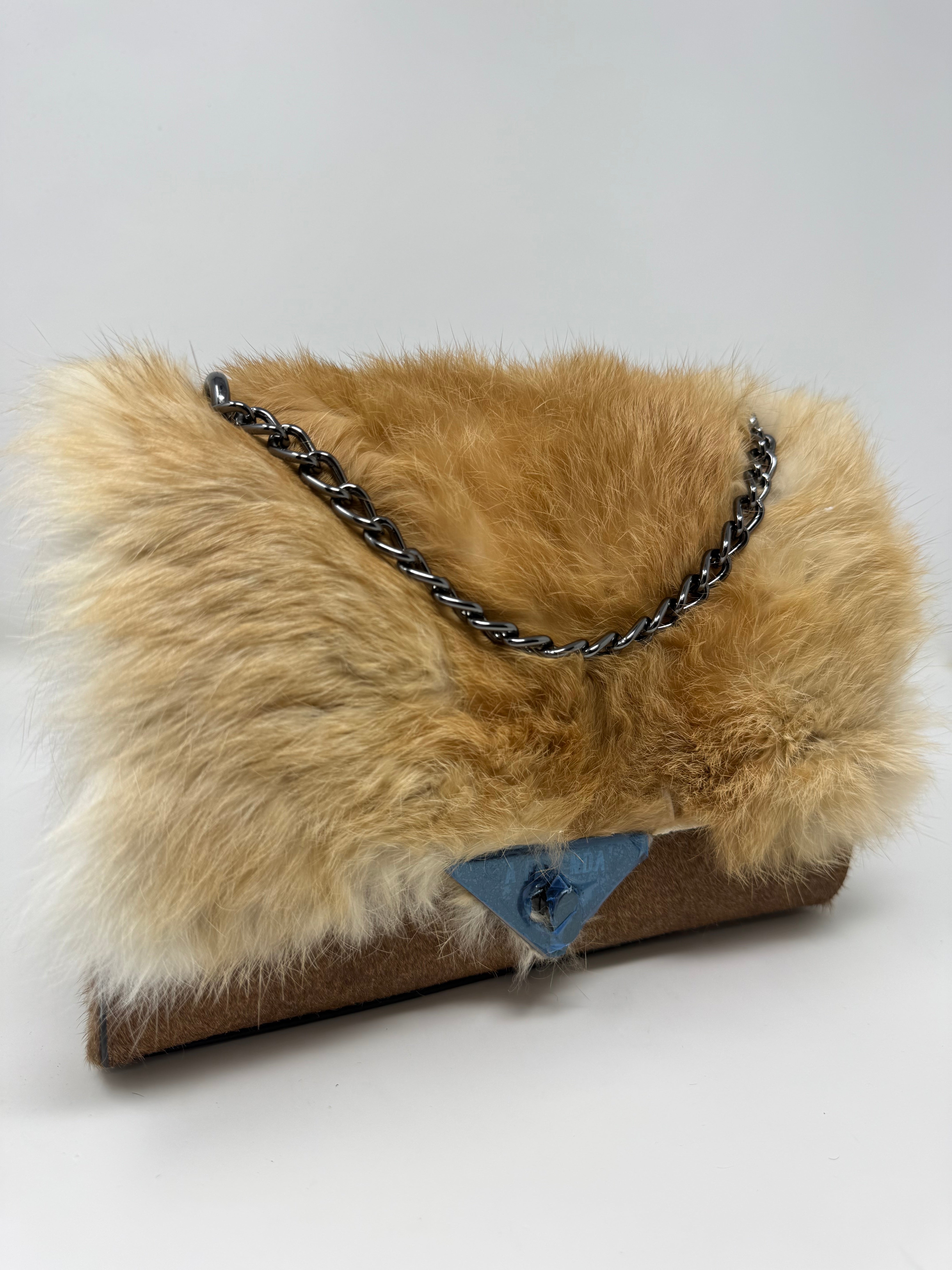 Tiff Rabbit Fur and Genuine Cowhide Purse #25