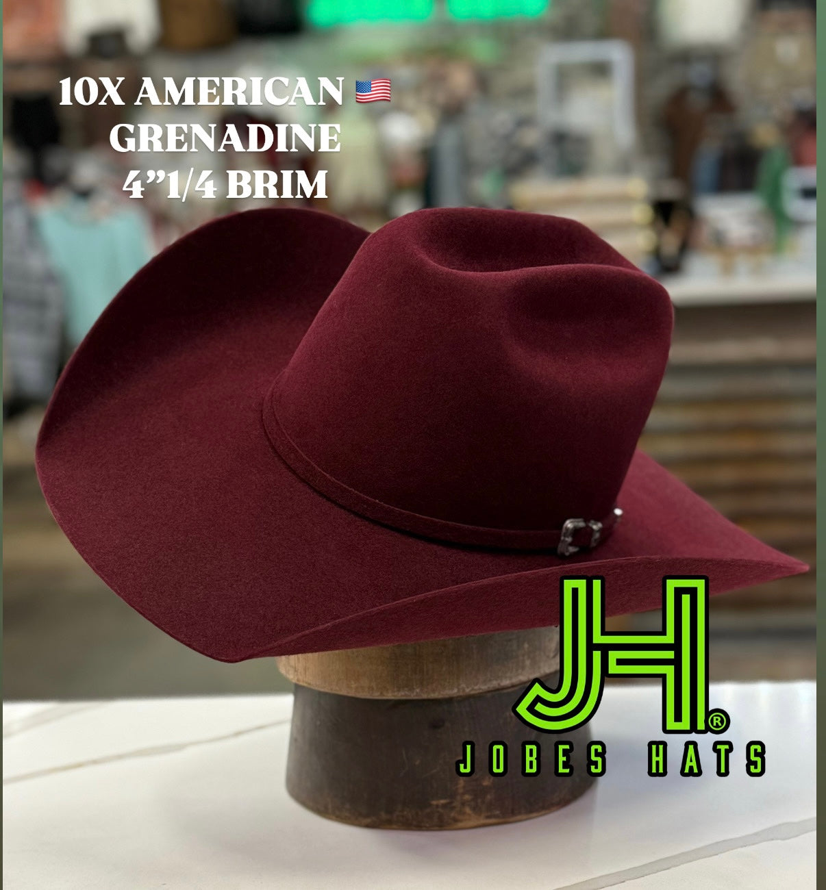 American Hat Co Felt 10X Grenadine 4" 1/4 Brim - Jobes Hats, LLC