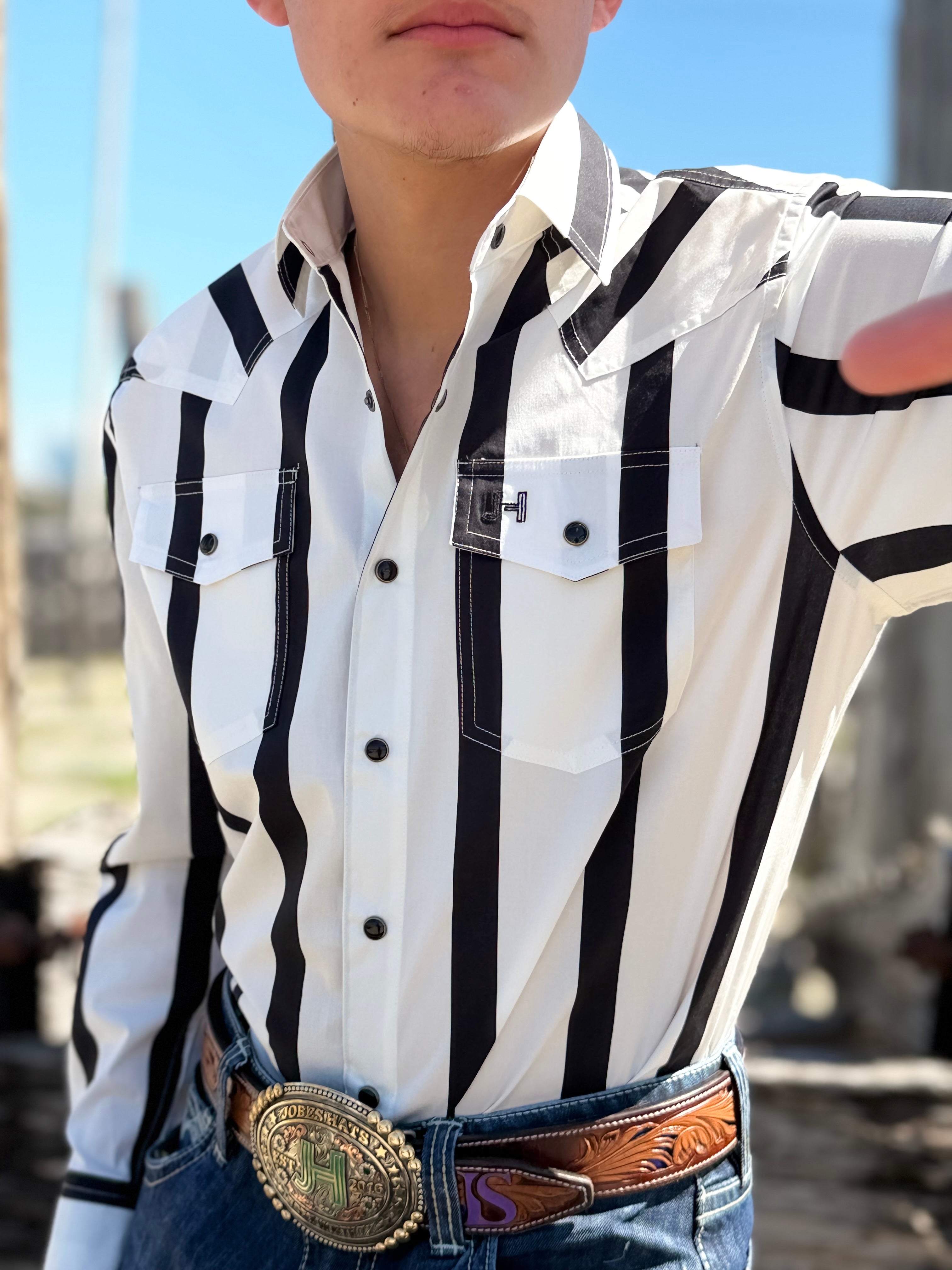 New JH Shirt Retro Collection Black/White (Big Stripes)