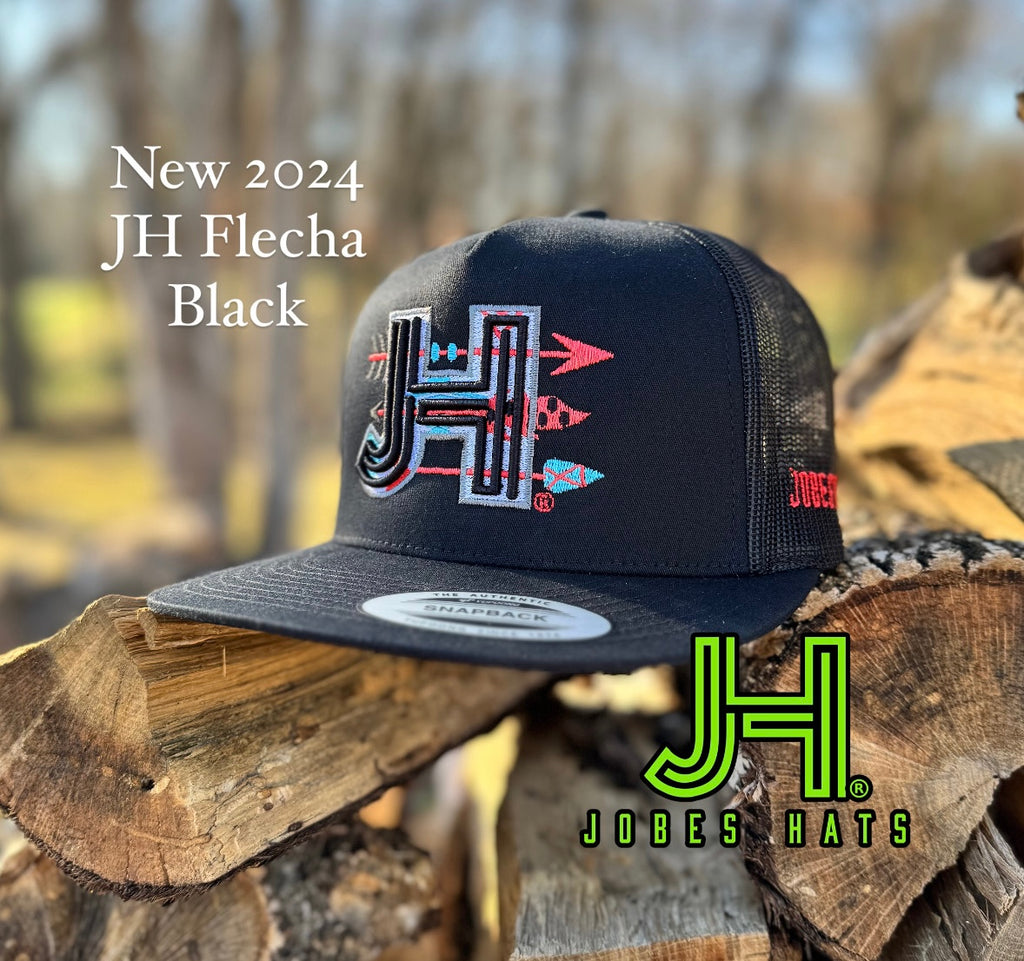 NEW 2024 JH Cap- All Black JH Flecha cap - Jobes Hats, LLC
