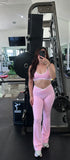 JH Womens Athleisure Allie set Pink white outline #2811