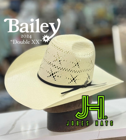 New 2024 Bailey “Double X” 4”1/4 brim (Comes open and flat) - Jobes Hats, LLC