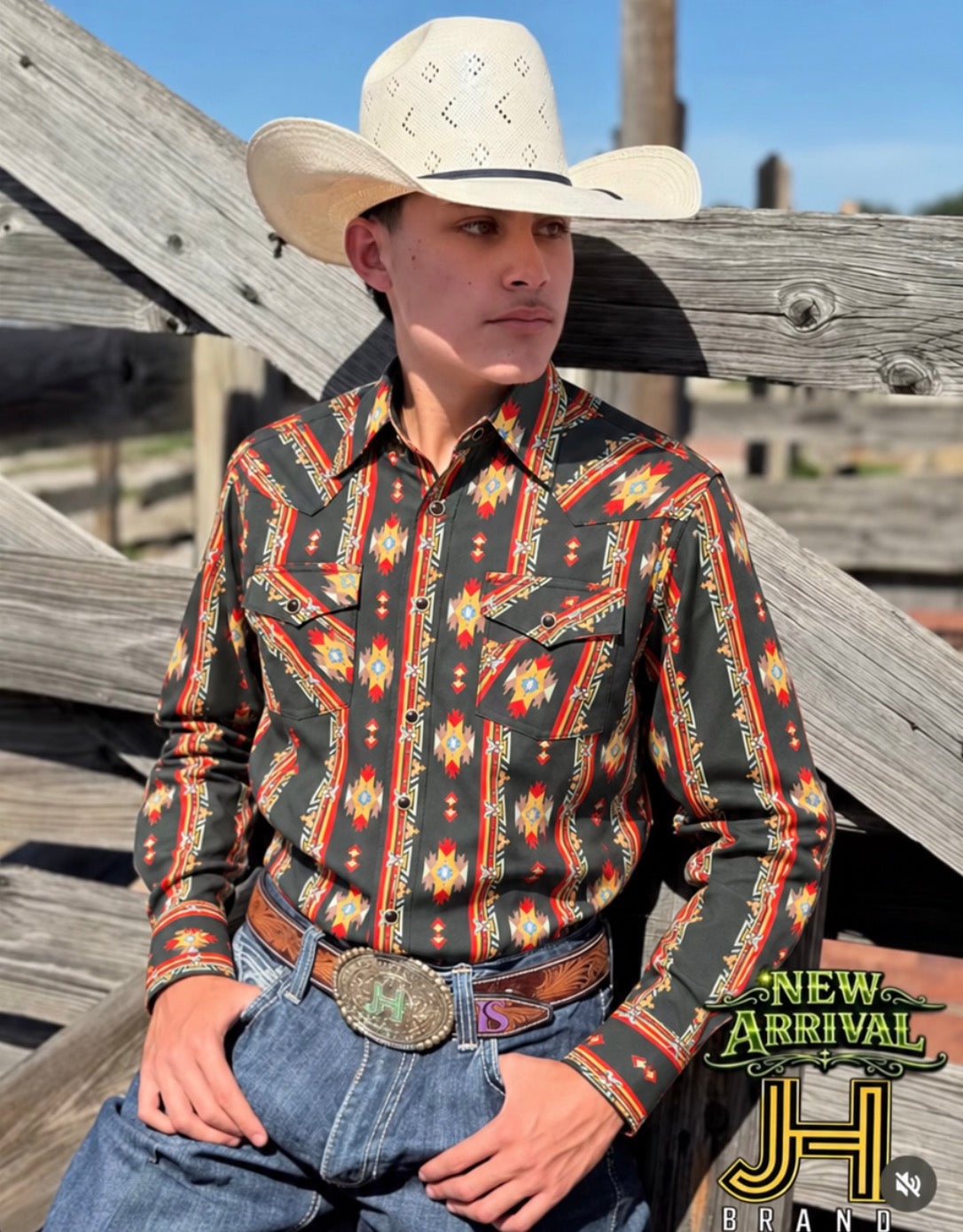 New JH Shirt Retro Collection (Light Weight) Black/Red/Orange