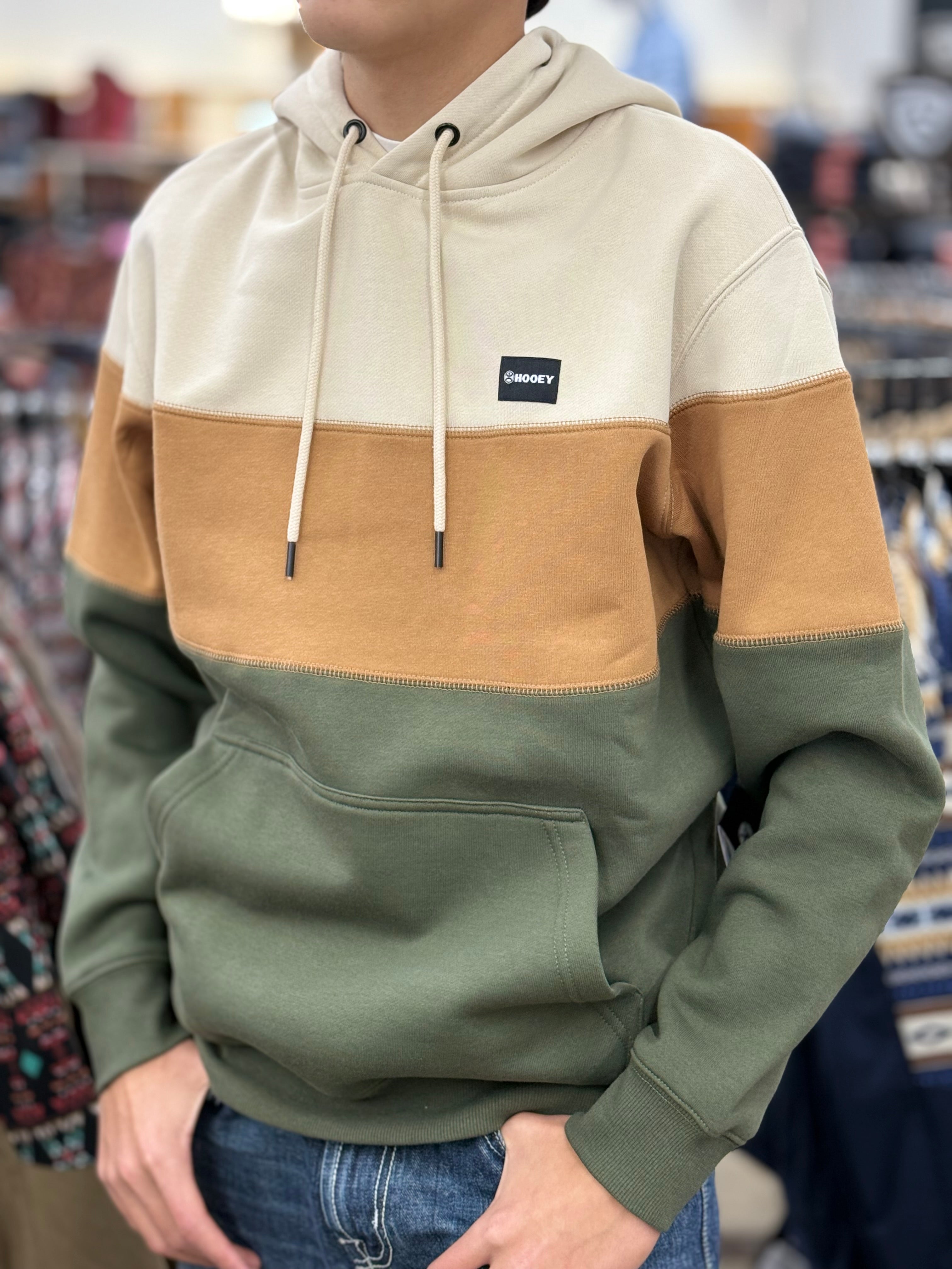 Aztec Men’s Hooey Tan/Green Hoodie - Jobes Hats, LLC