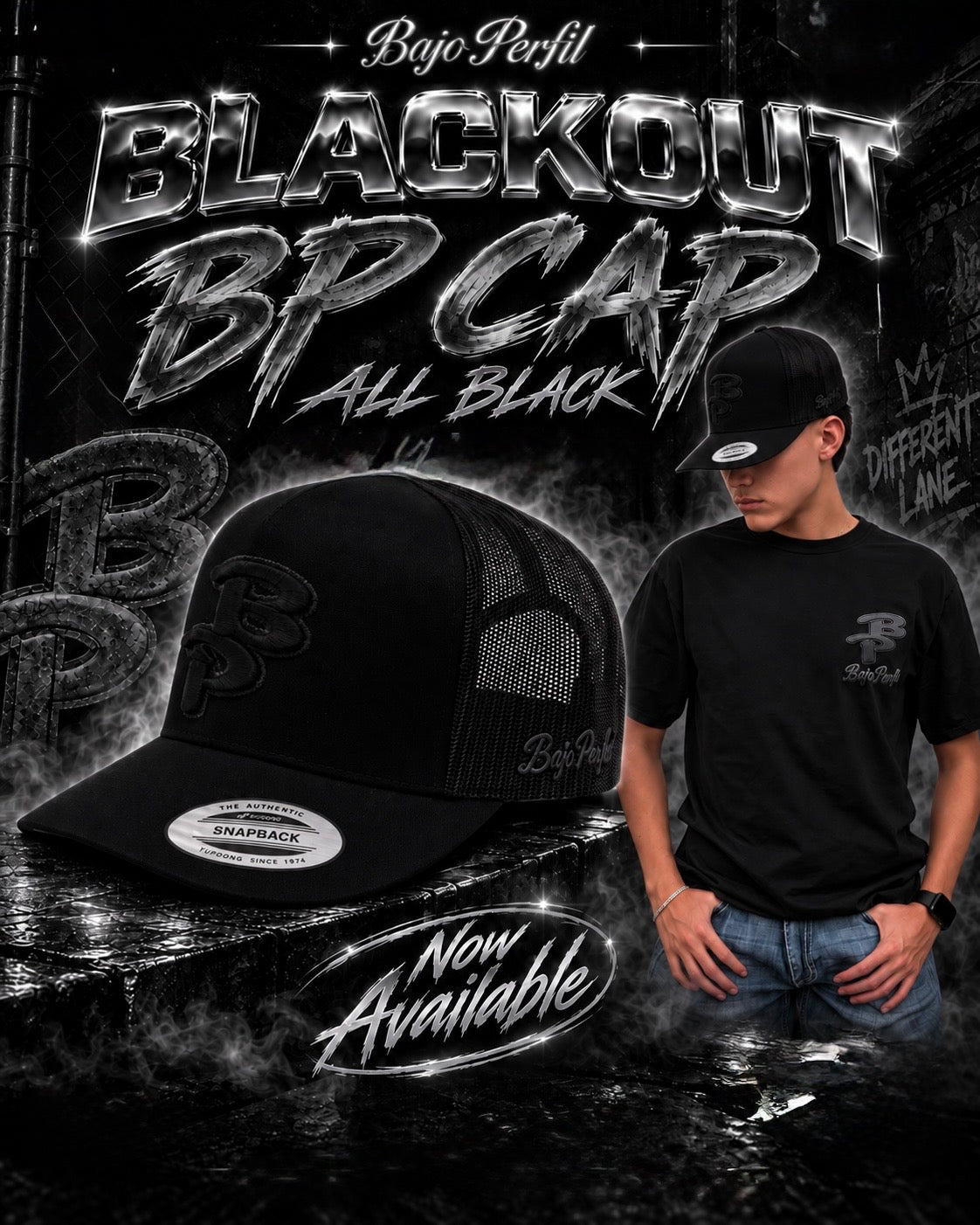 BP blackout black/grey cap