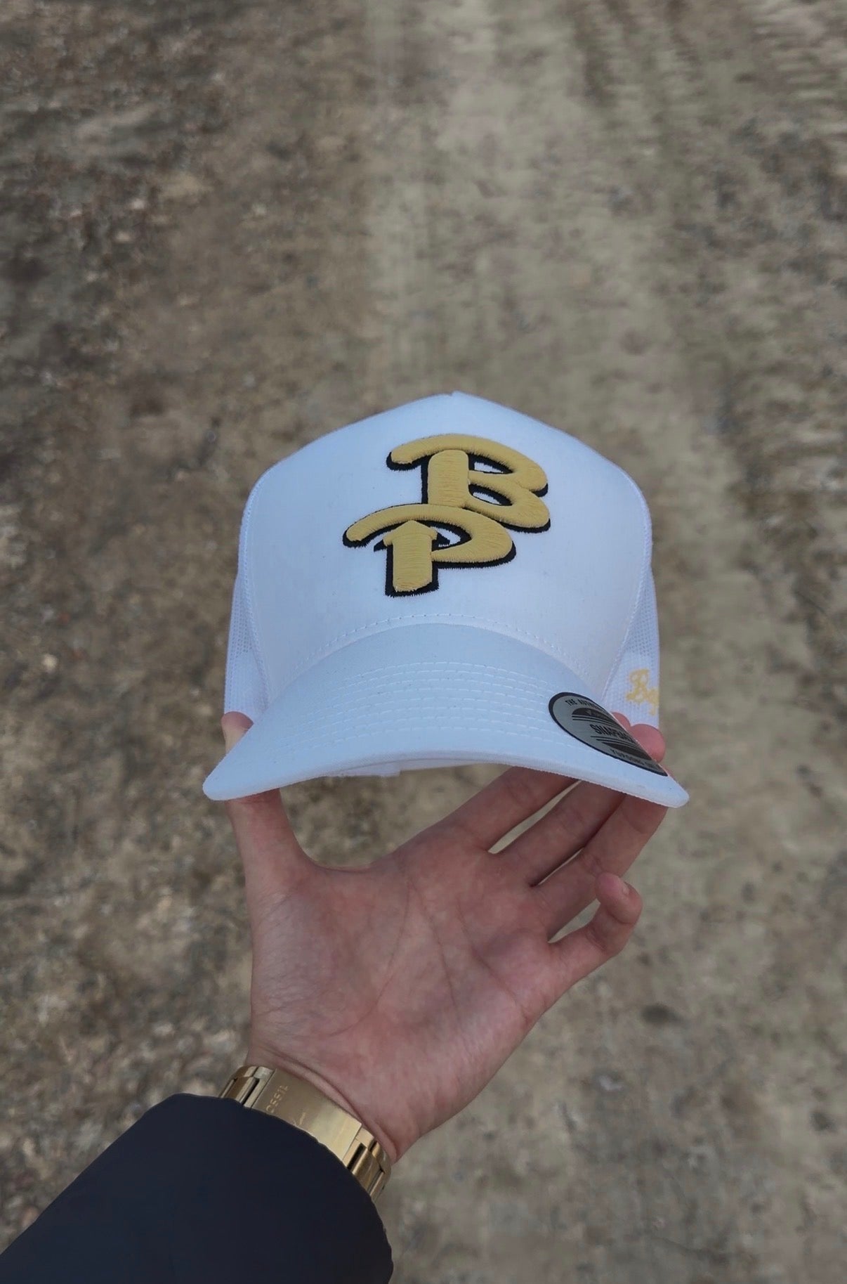 New BP White/Yellow Cap - Jobes Hats, LLC