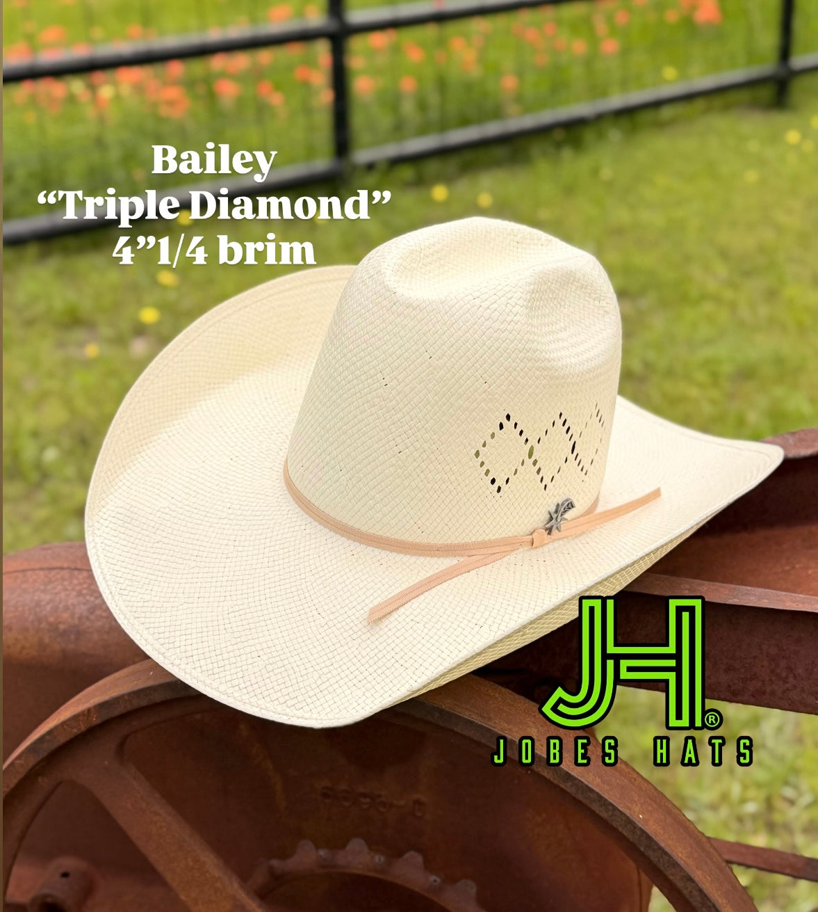 New 2025 Bailey Retro Bangora “Triple Diamond” 4” Brim (Comes open and flat)
