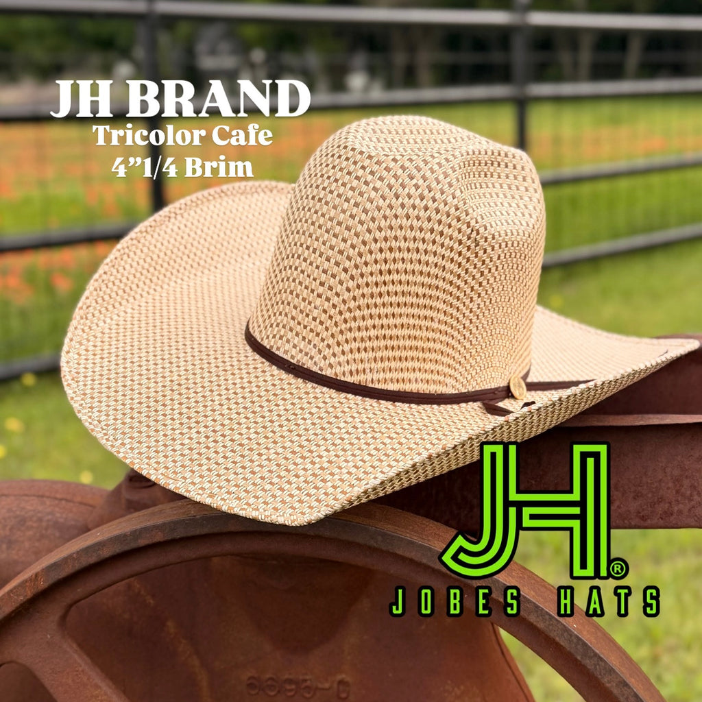 NEW 2026 JH Straw Hat “Tricolor Cafe ” 4”1/4 Brim – Jobes  display picture 1