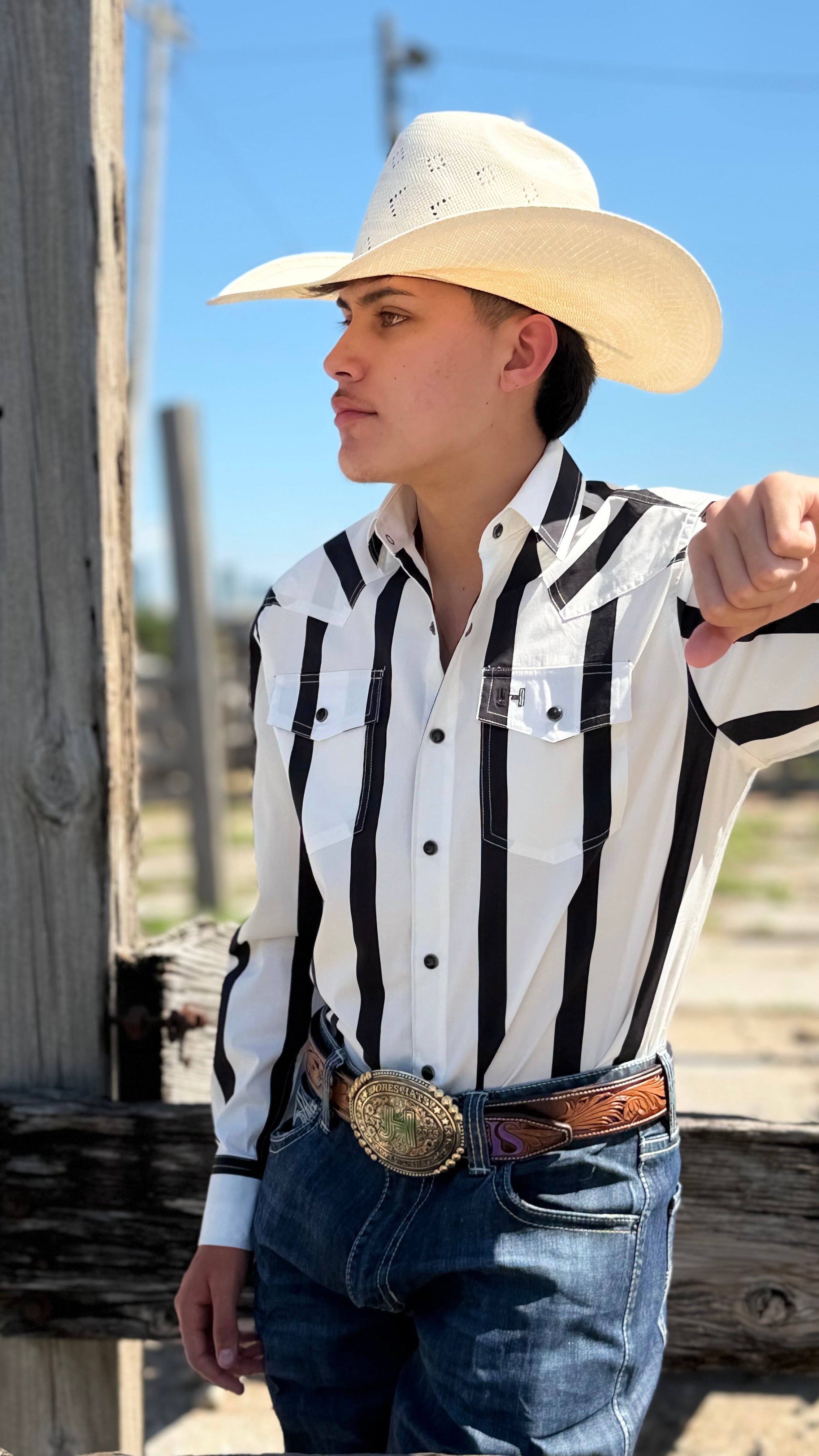 New JH Shirt Retro Collection Black/White (Big Stripes)