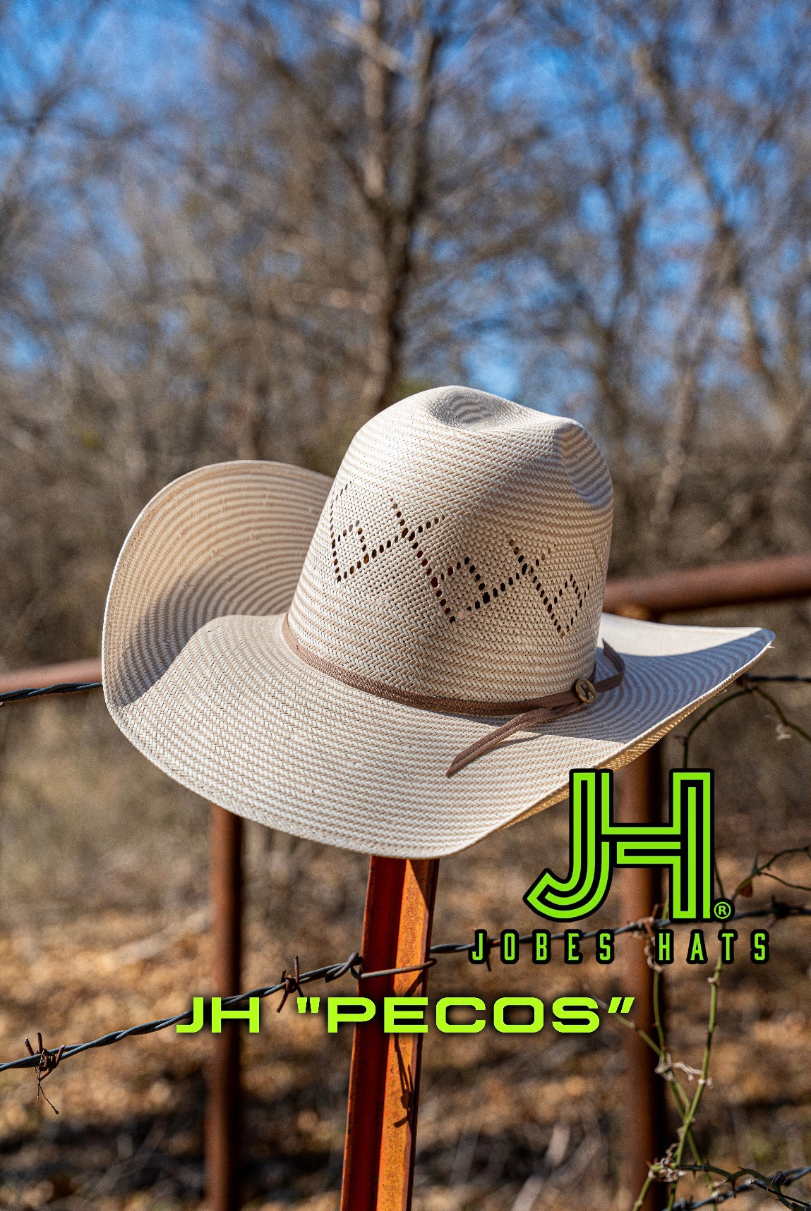 NEW 2026 JH Straw Hat “Pecos” 4”1/4 Brim - Jobes Hats, LLC