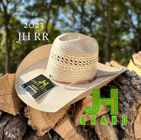 2023 Jobes Hats Straw Hat “RR” 4”1/4 Brim (Comes open and flat) - Jobes Hats