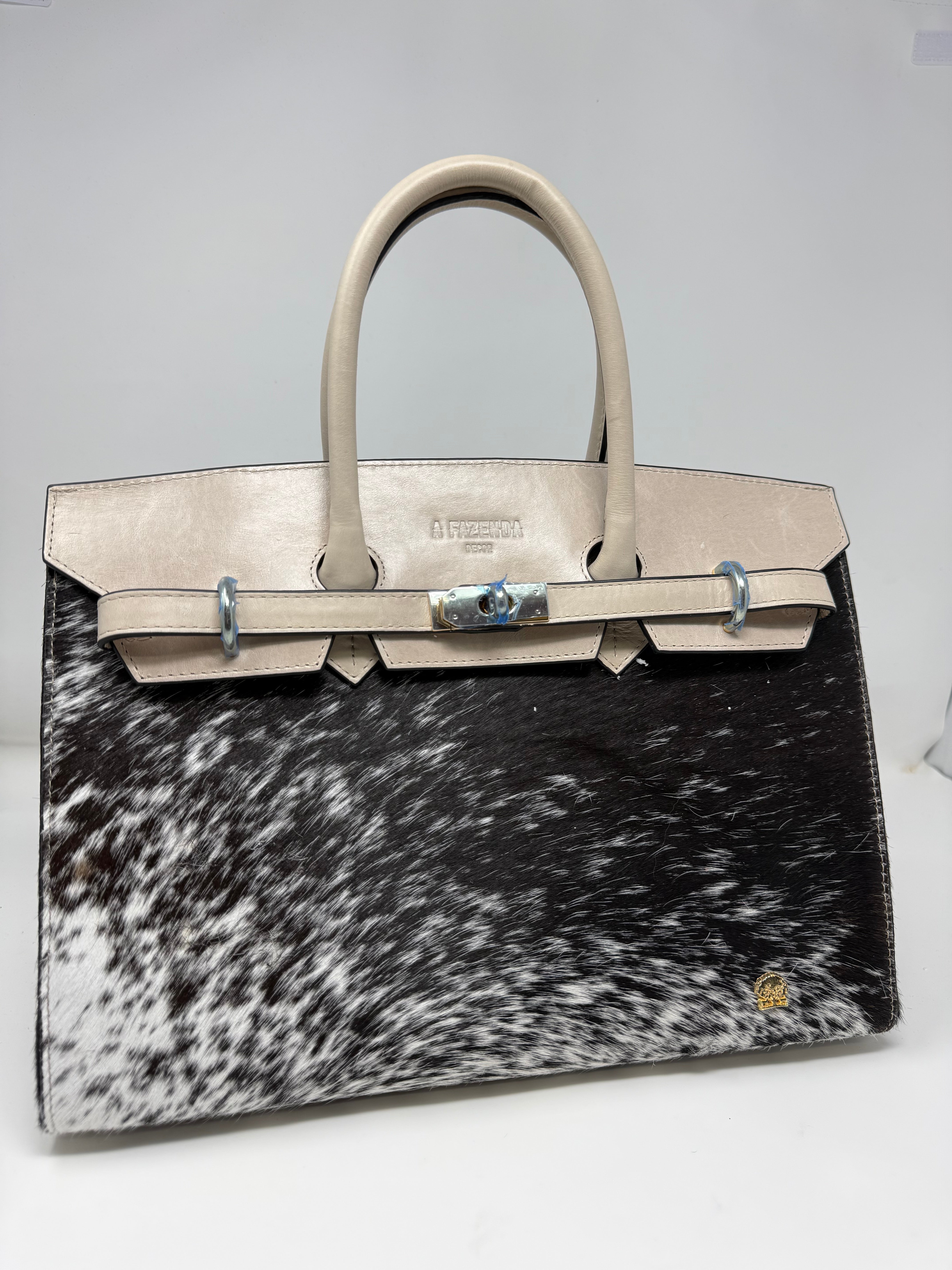 Hanna Genuine Cowhide Birkin Bag Purse #20