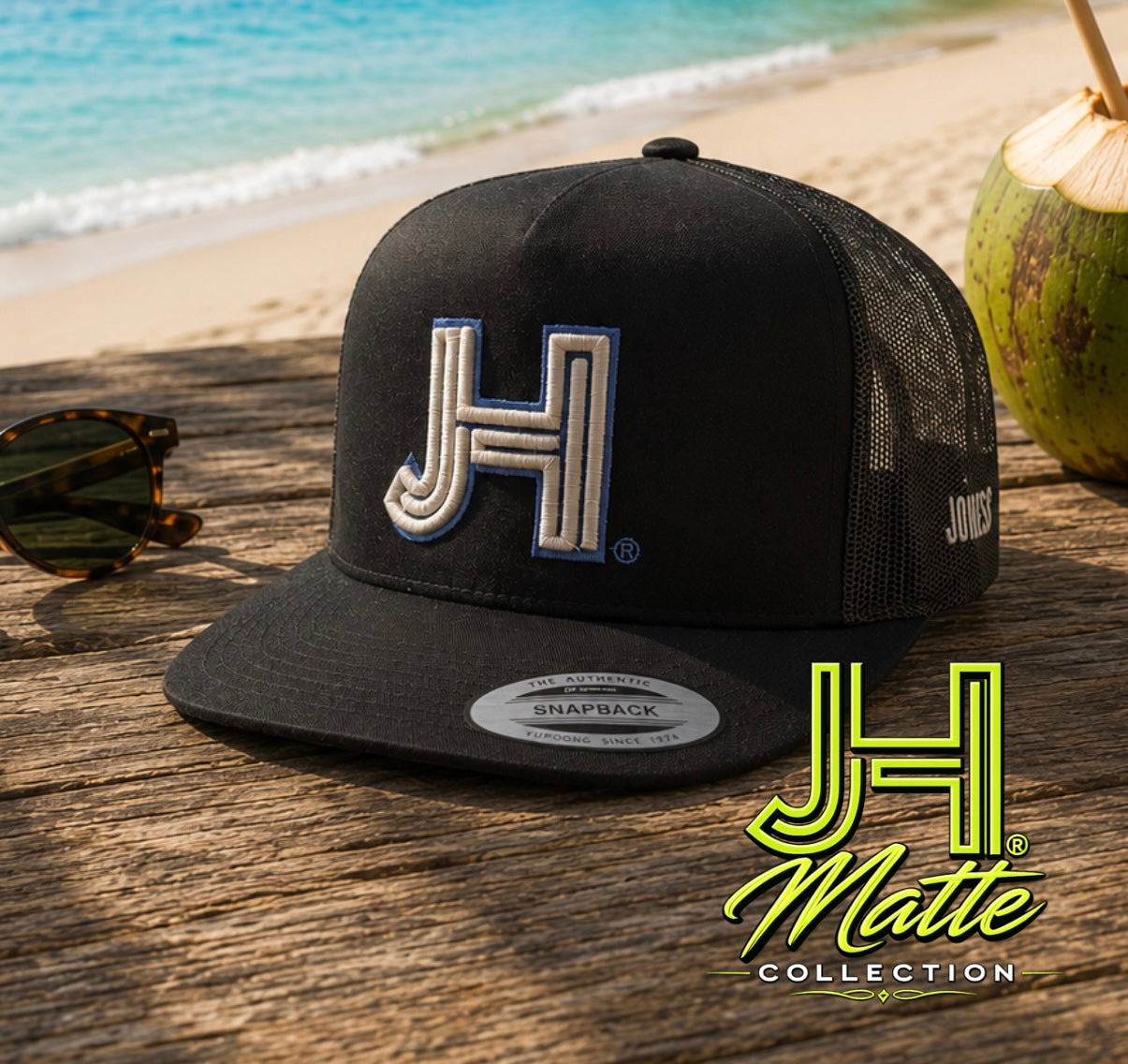 New 2026 Matte Collection- All Black Cream/Blue outline
