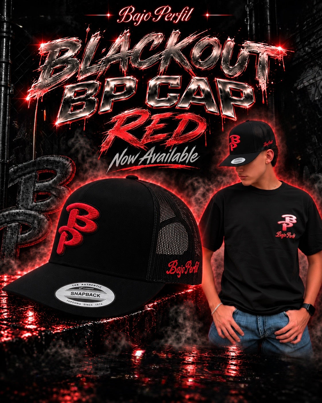 BP blackout red cap