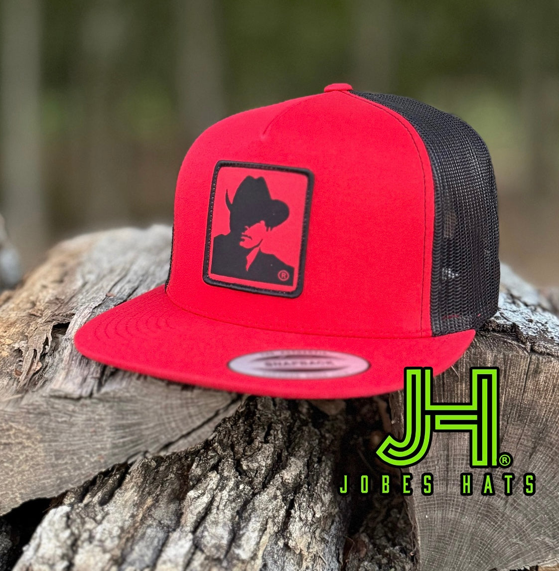 2024 Jobes Hats- All Red/Black Montana Patch - Jobes Hats, LLC