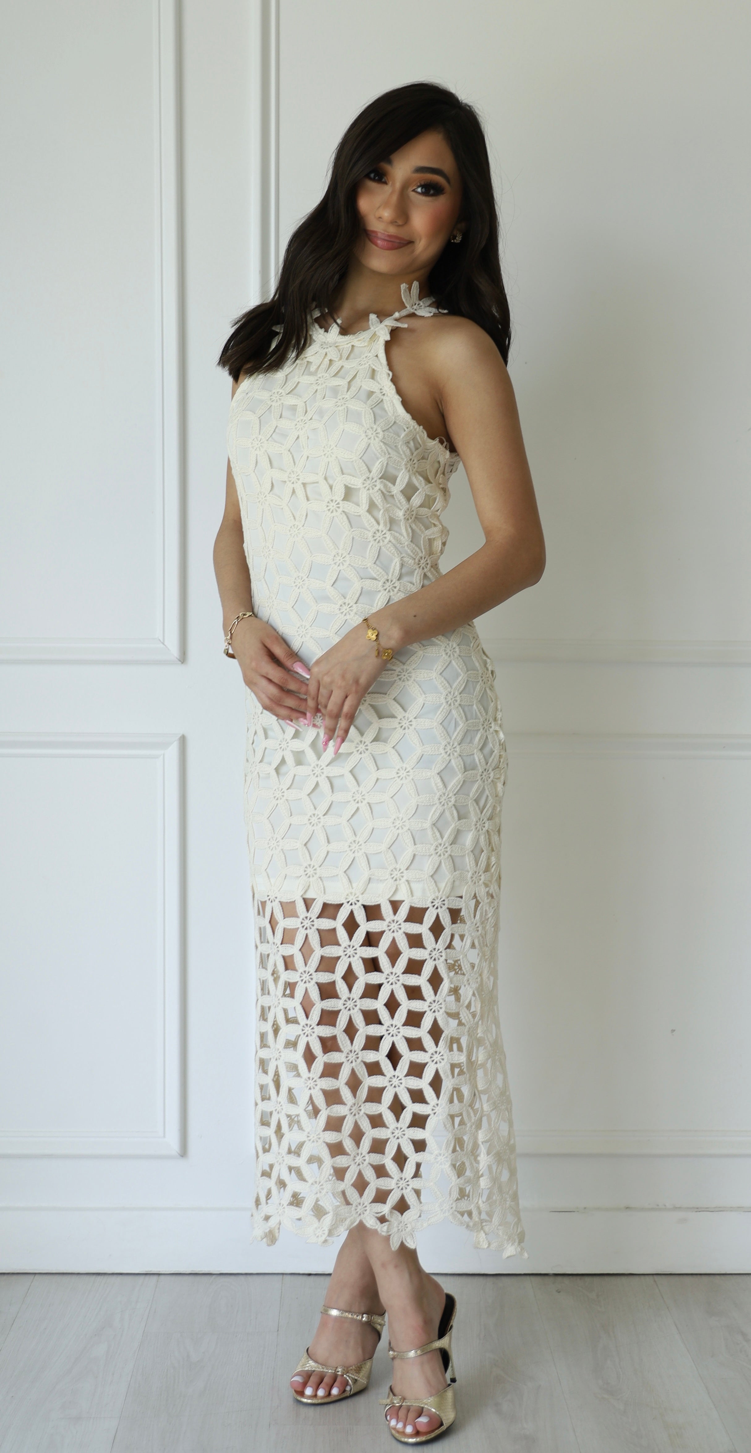 JH Womens Venice Crochet Maxi Dress  #2805 - Jobes Hats, LLC