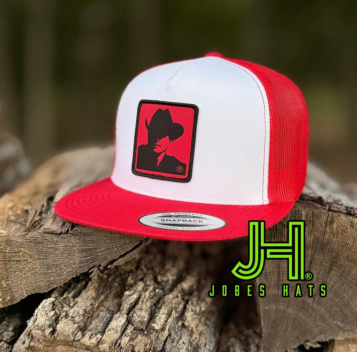 2024 Jobes Hats- All White/Red Montana Patch - Jobes Hats, LLC