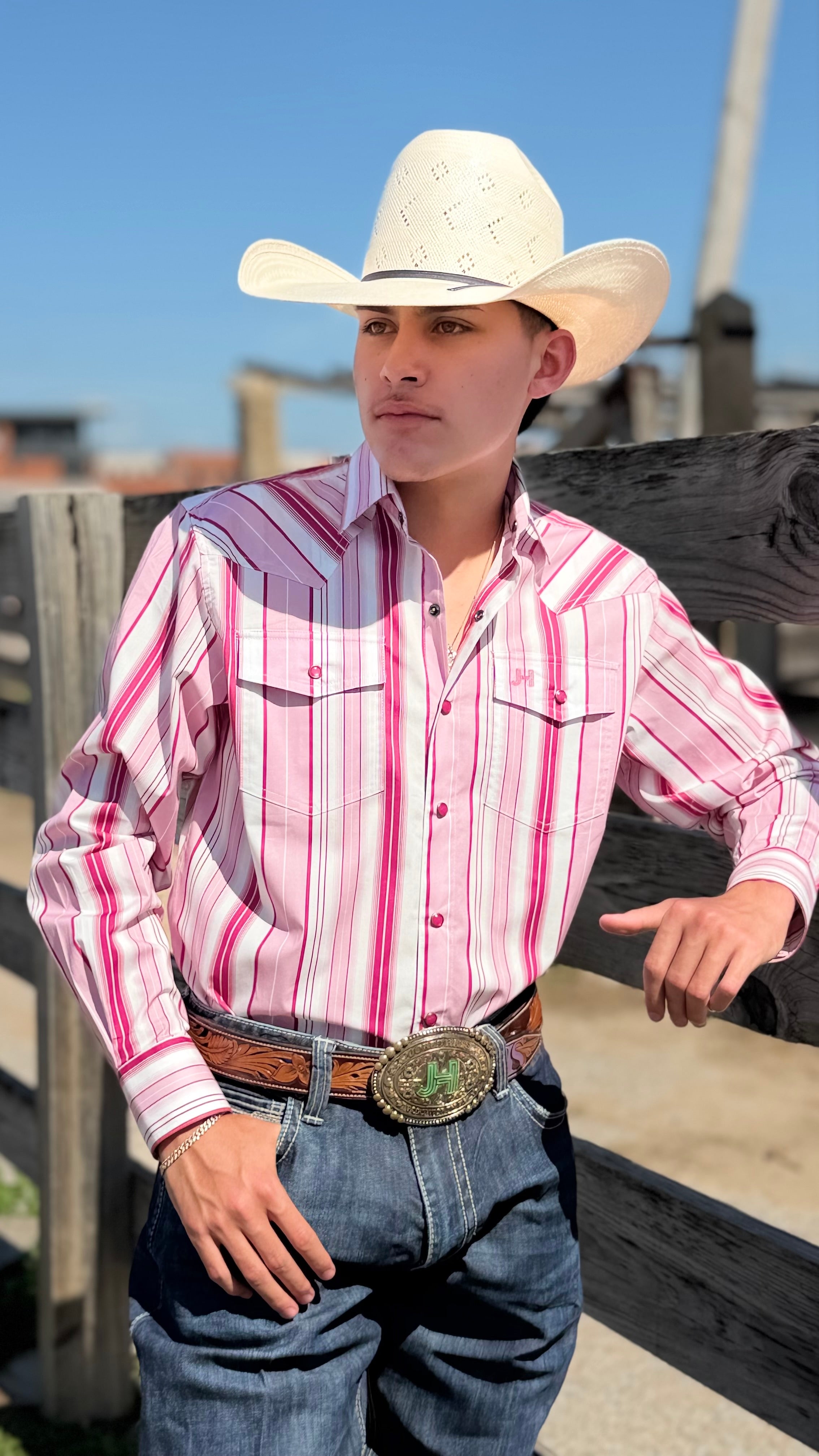 New JH Shirt Retro Collection Pink/White