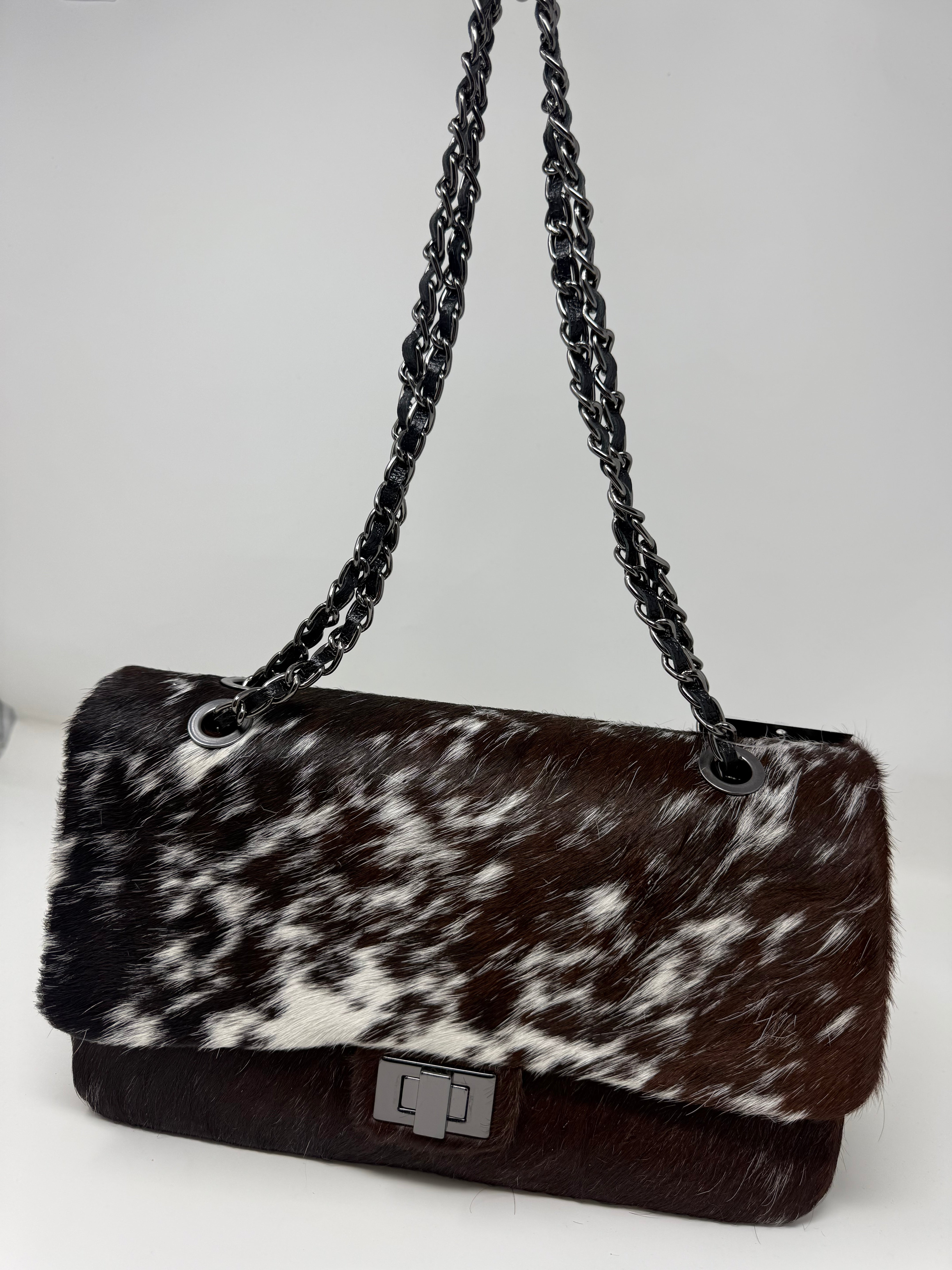CC flap chain bag purse-Genuine Cowhide #1