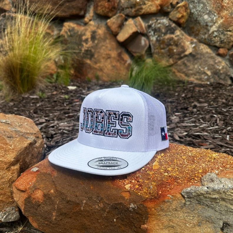 NEW 2023 All White ( JOBES Aztec) - Jobes Hats