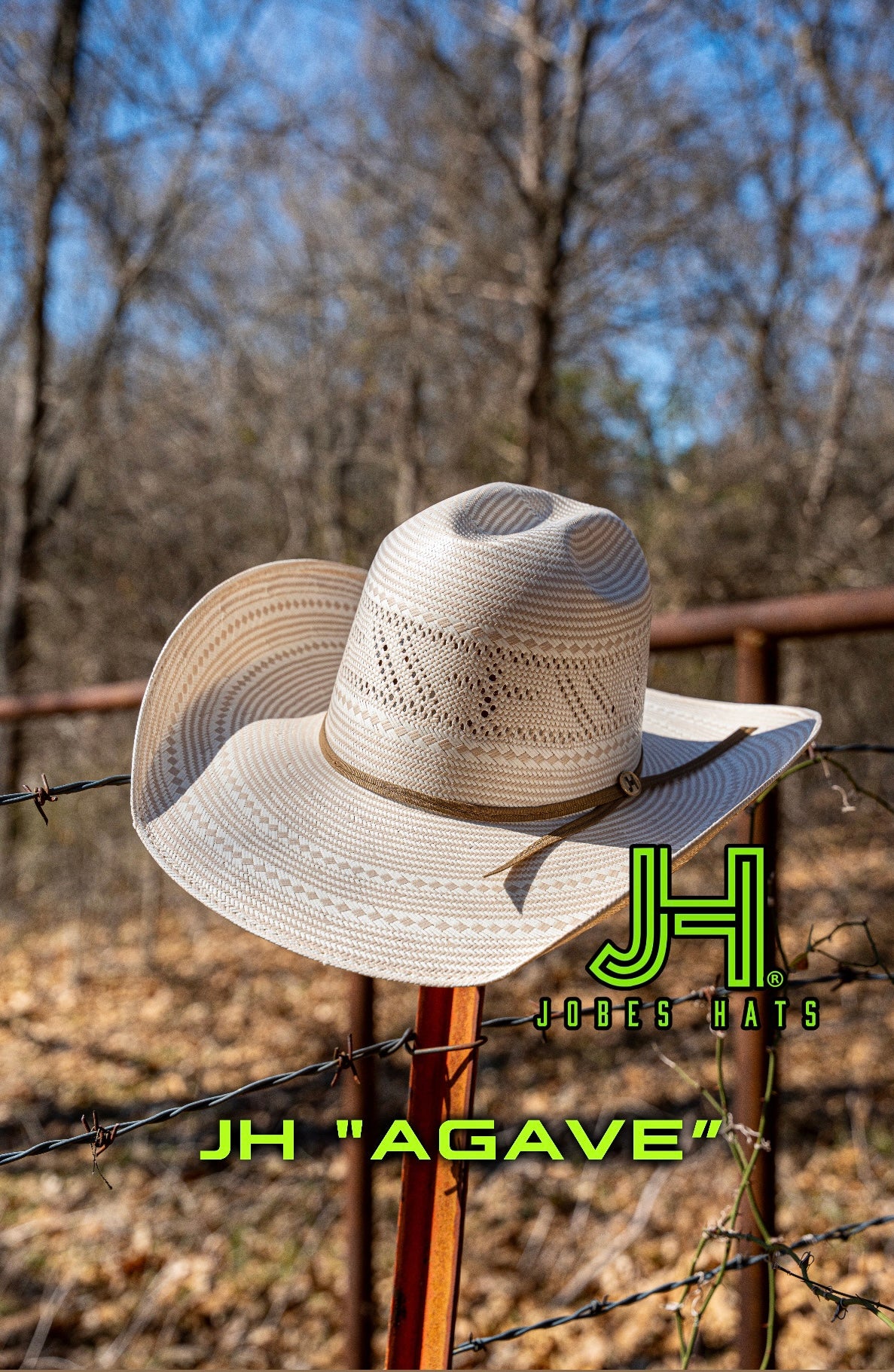 NEW 2026 JH Straw Hat “Agave” 4”1/4 Brim - Jobes Hats, LLC