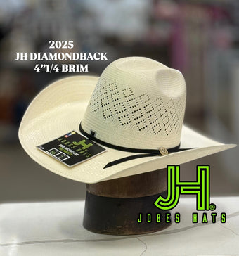 NEW 2025 JH Straw Hat “Diamondback” 4”1/4 Brim