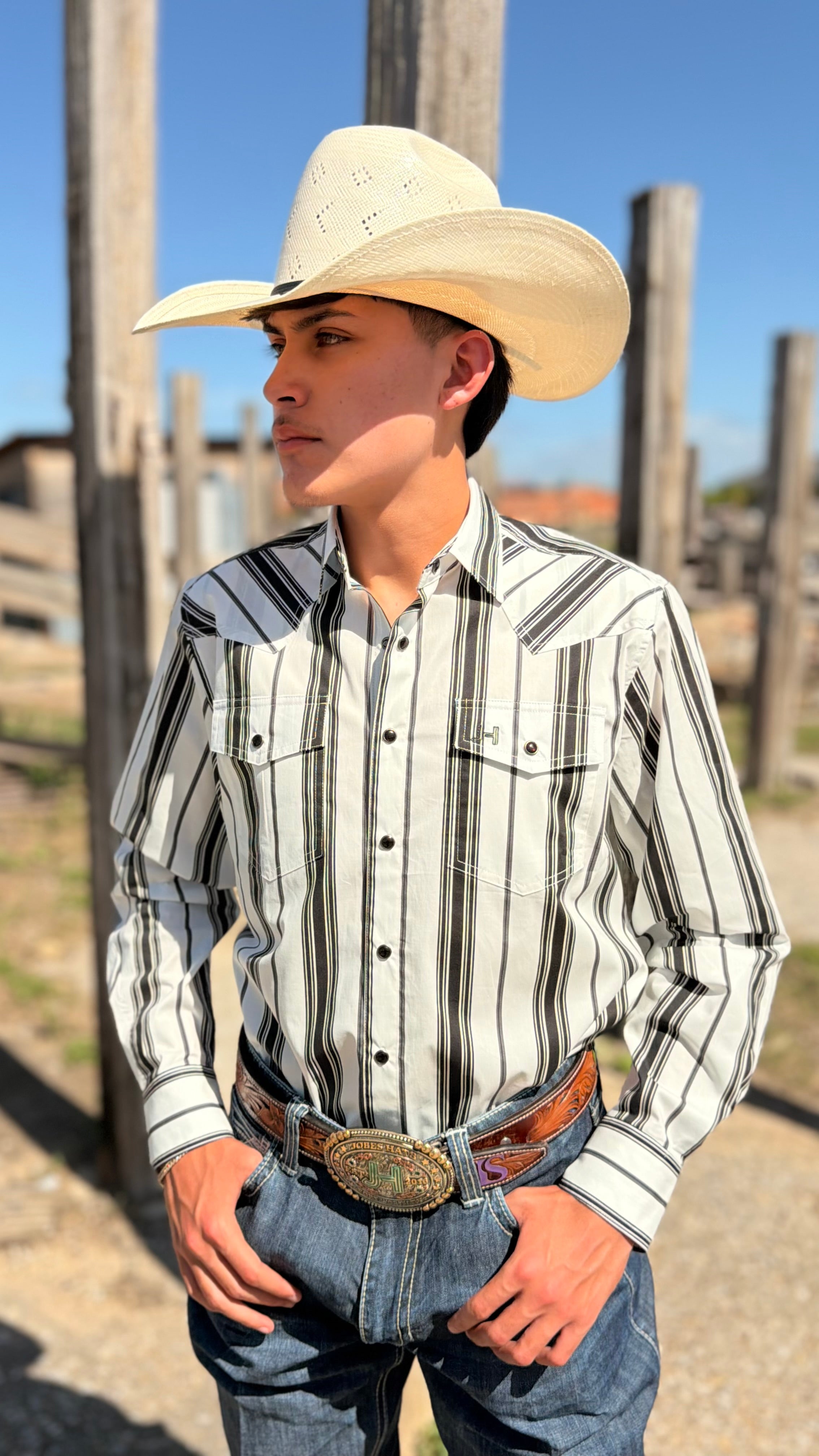 New JH Shirt Retro Collection Black/White (Small Stripes)