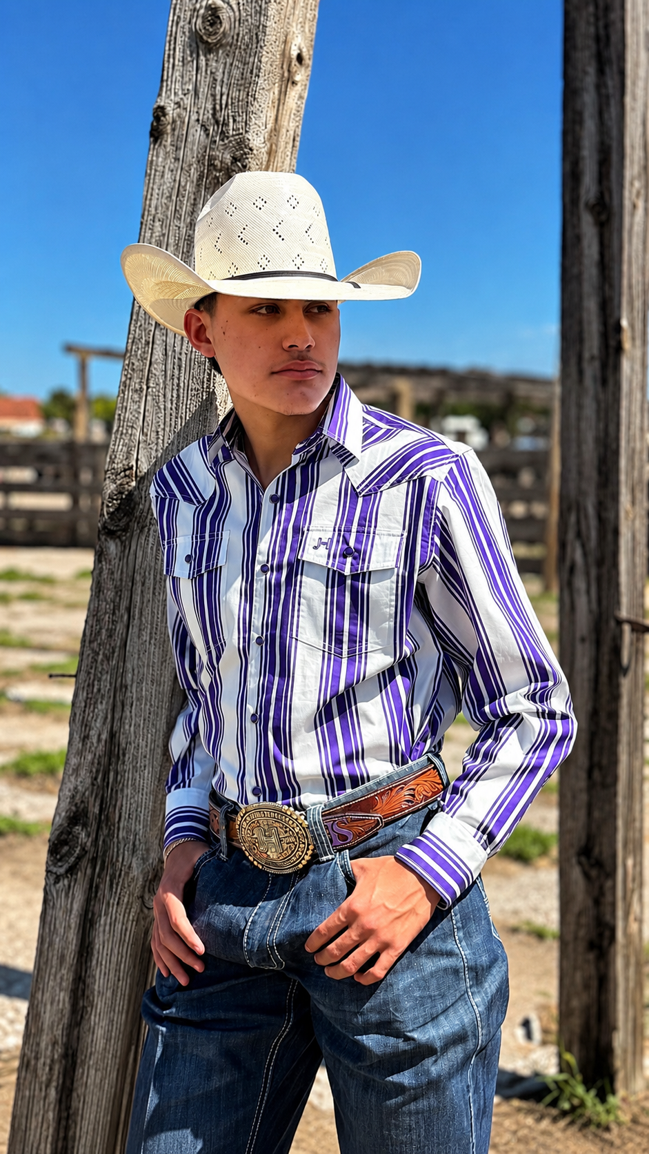 New JH Shirt Retro Collection Purple/White