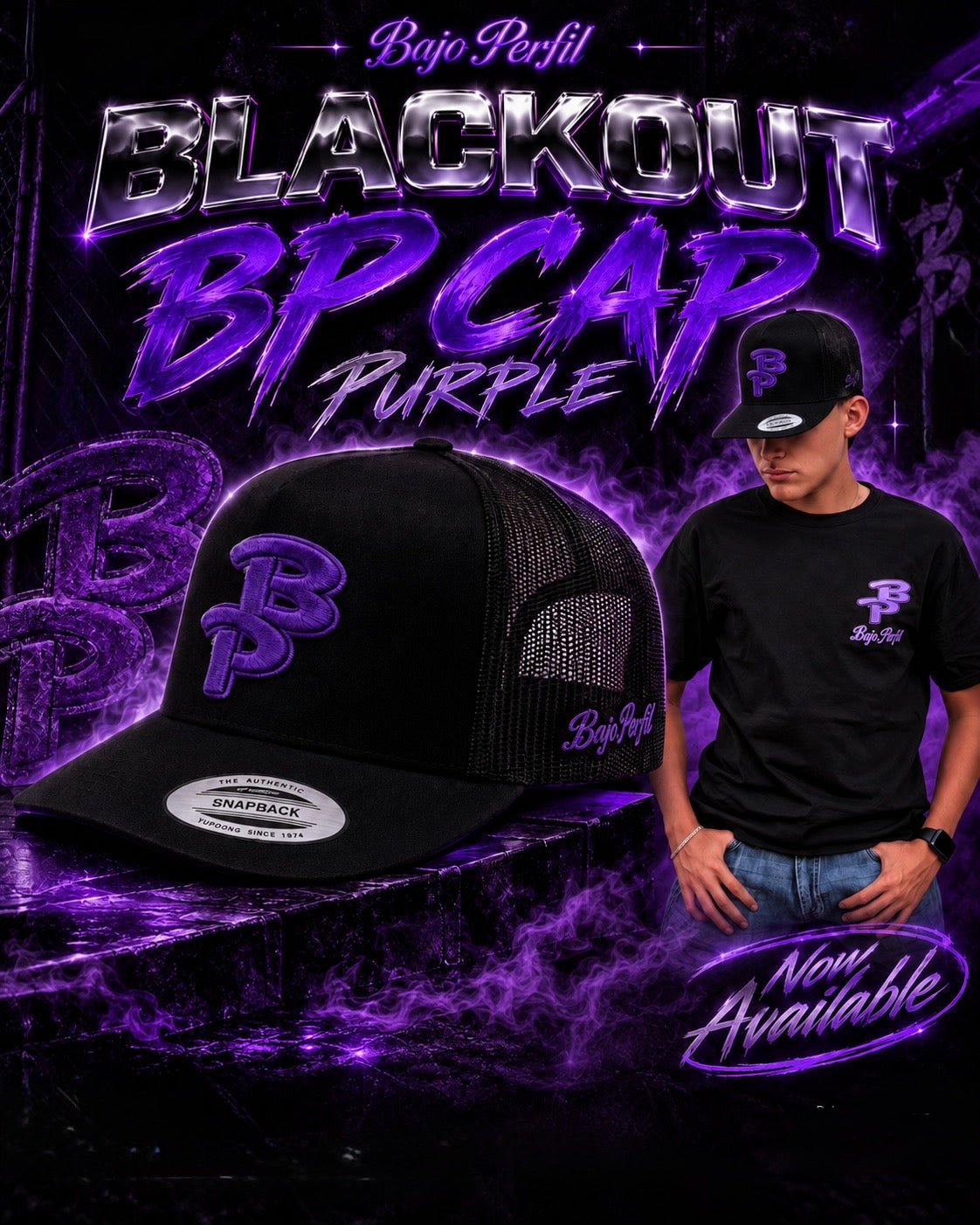 BP blackout purple cap