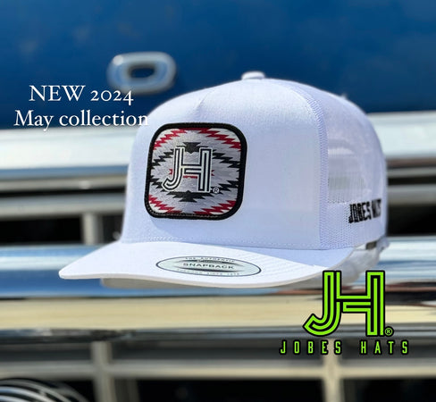 NEW 2024 JH Cap- All White Rapido patch (May Collection) - Jobes Hats, LLC